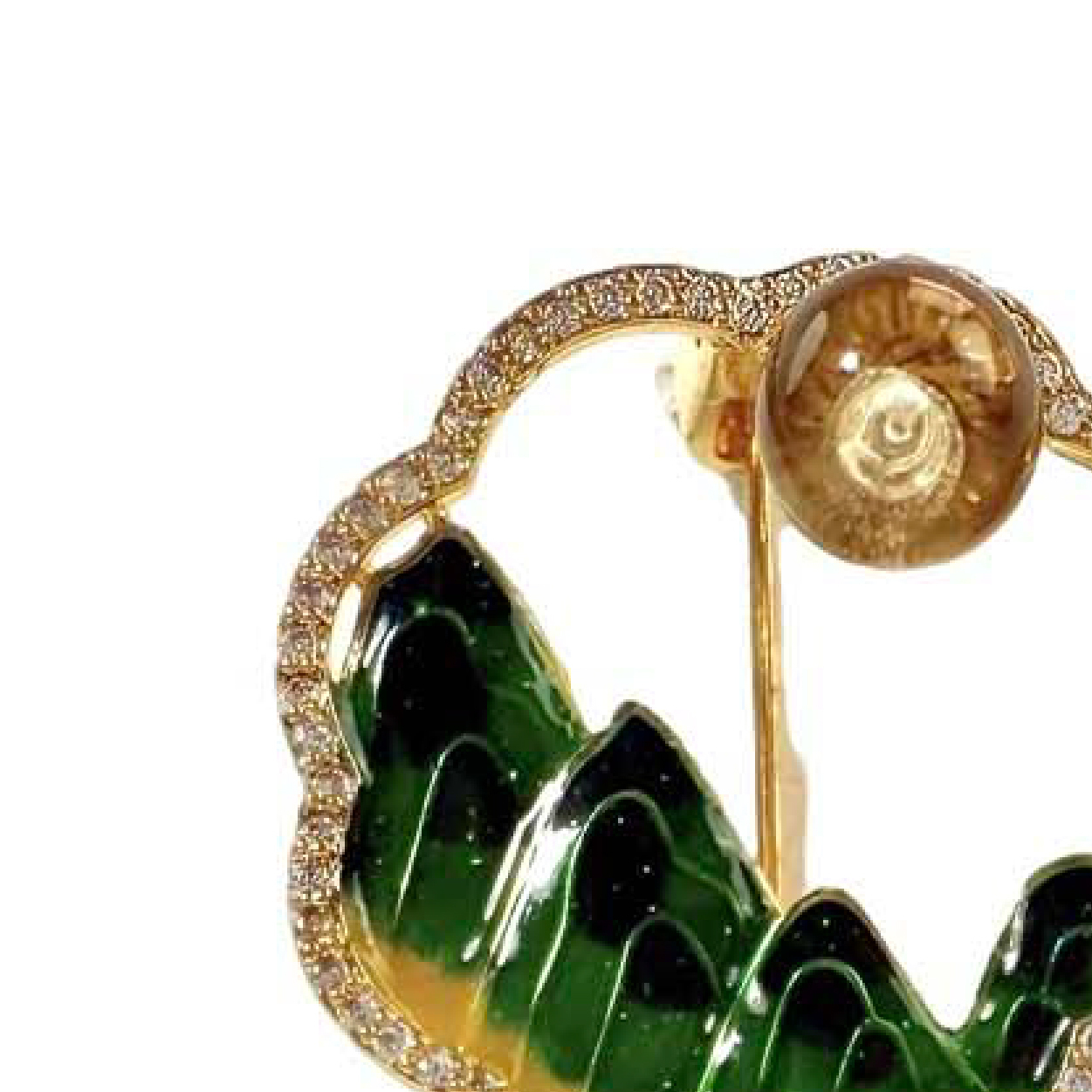 Shinecrys- citrine  brooch