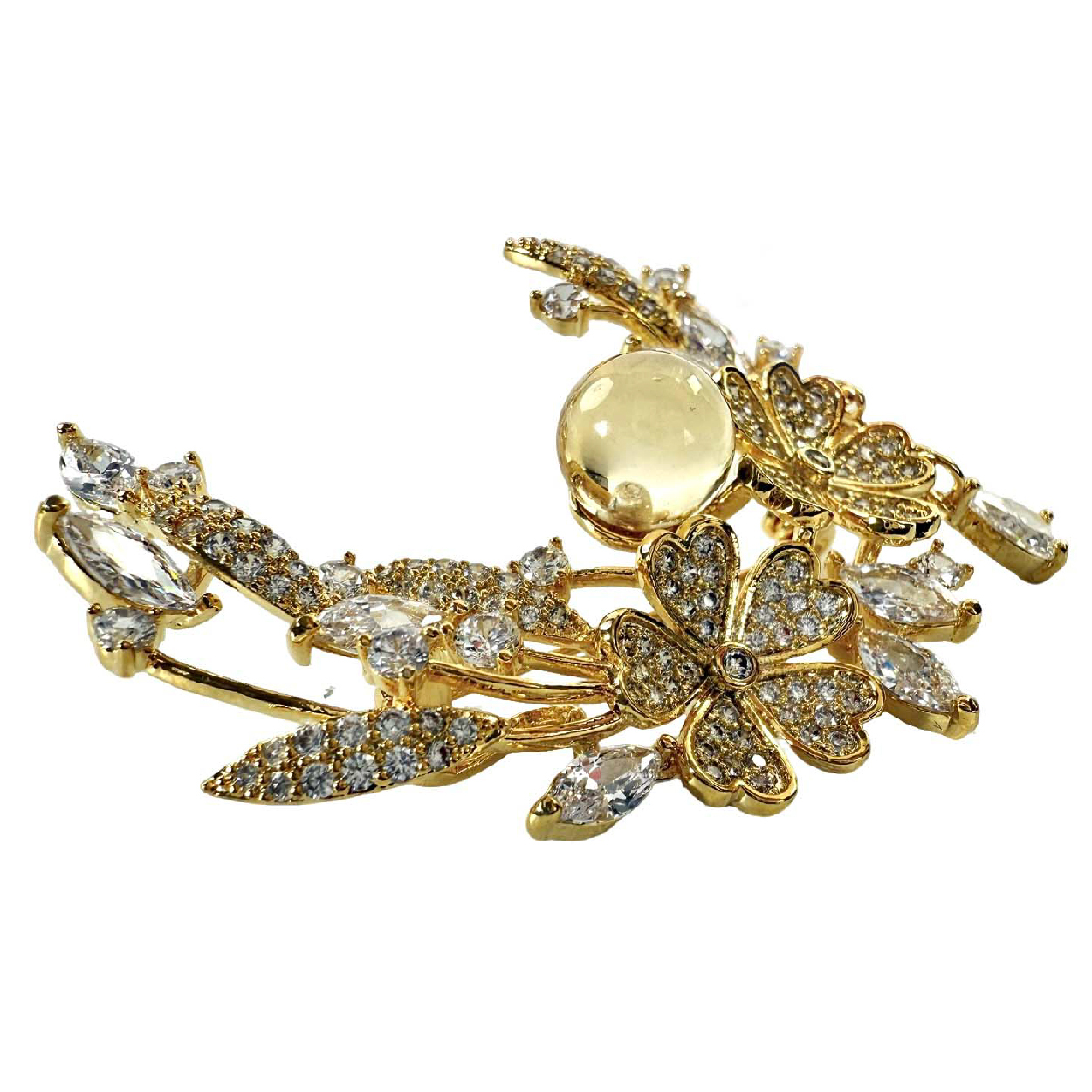 Shinecrys- citrine   brooch