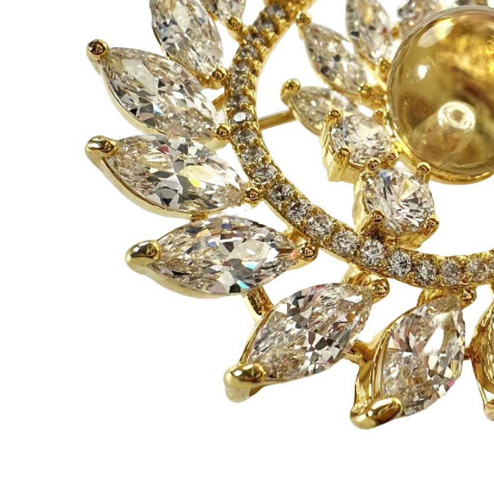 Shinecrys- citrine   brooch