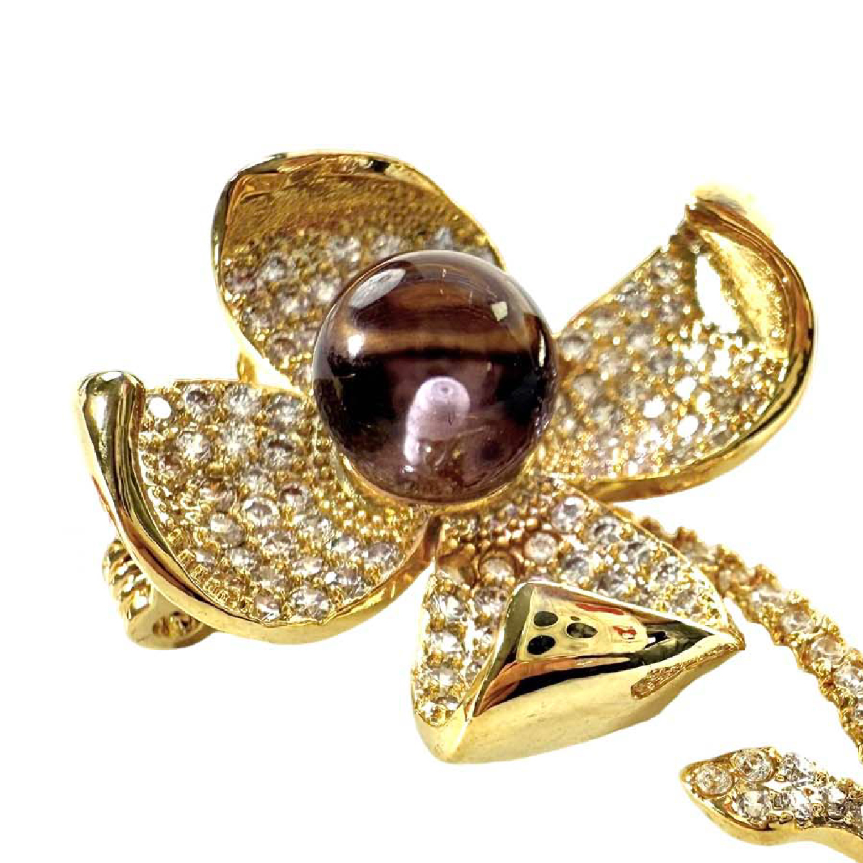 Shinecrys- amethyst brooch