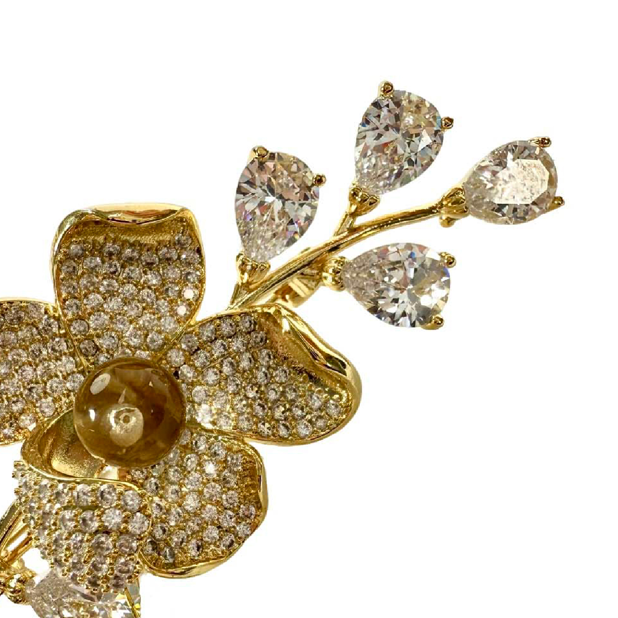 Shinecrys- citrine brooch