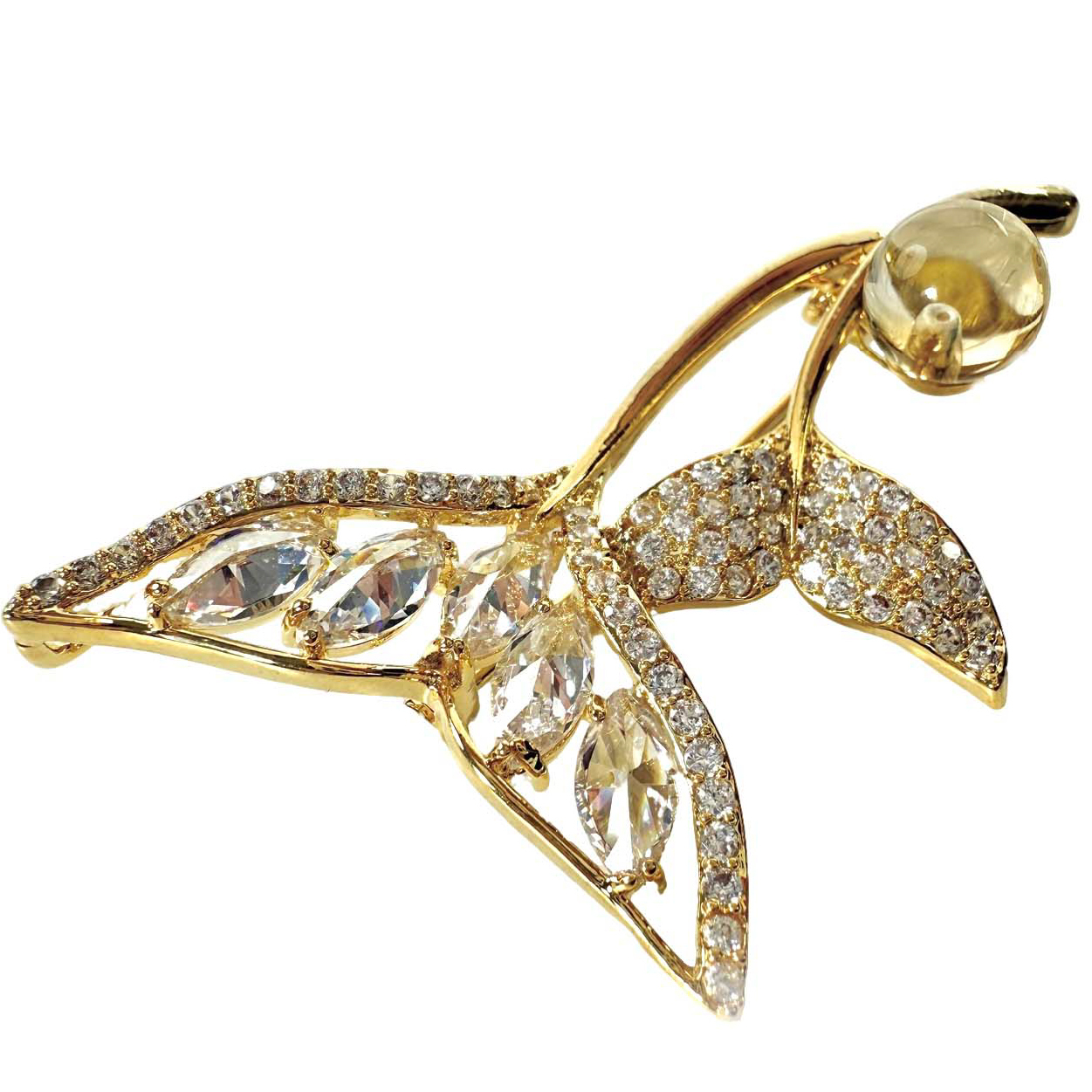 Shinecrys-  citrine brooch