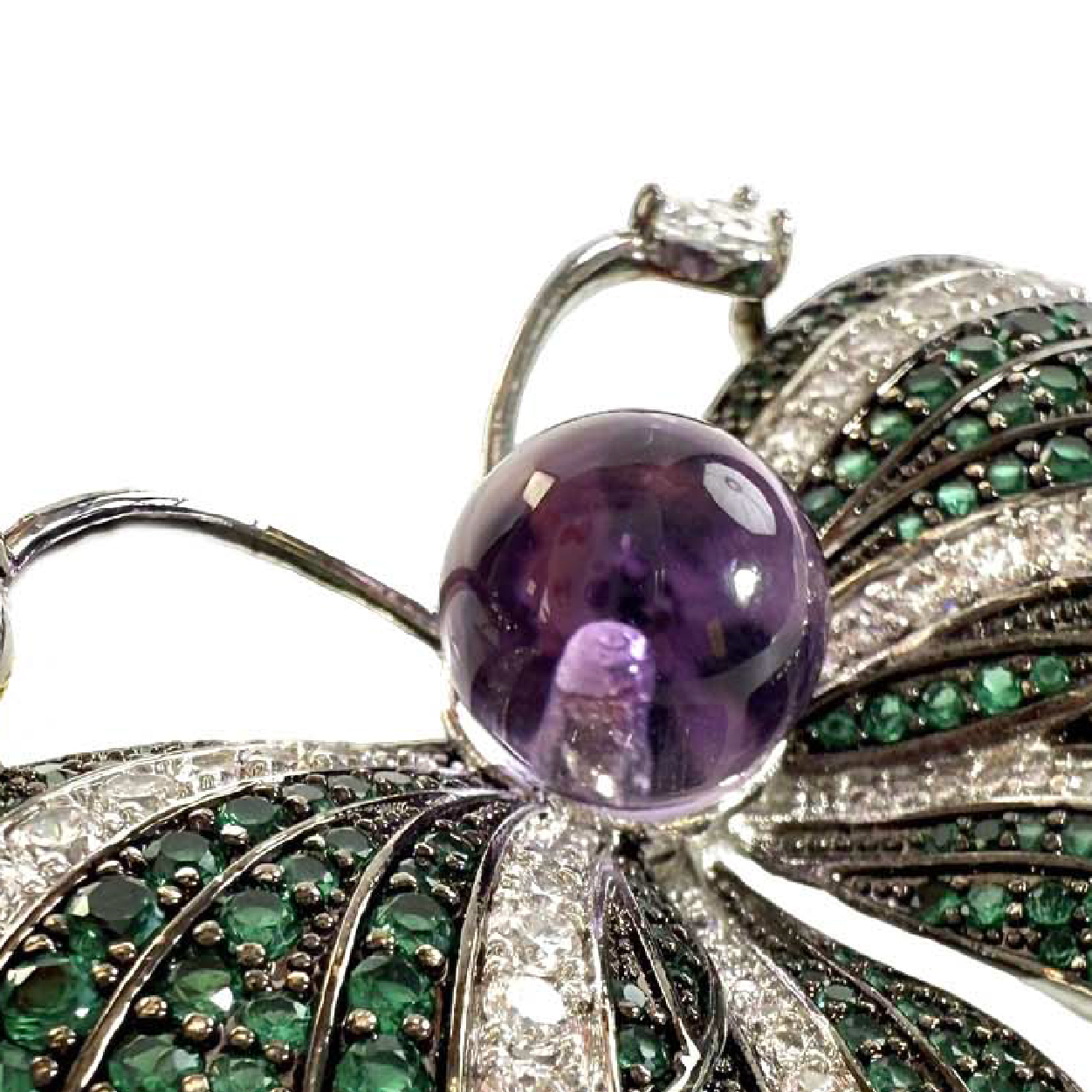 Shinecrys- amethyst brooch