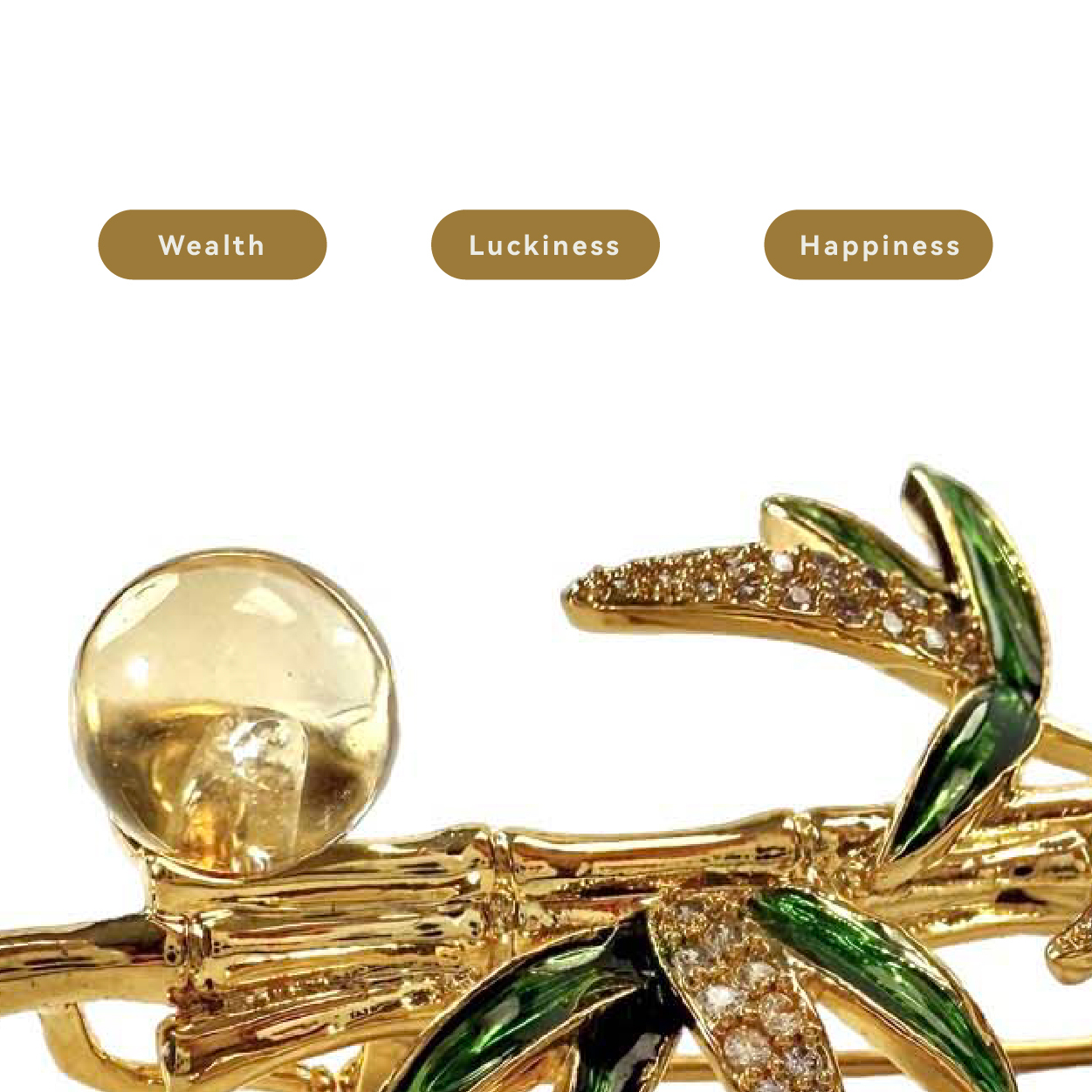 Shinecrys- citrine  brooch