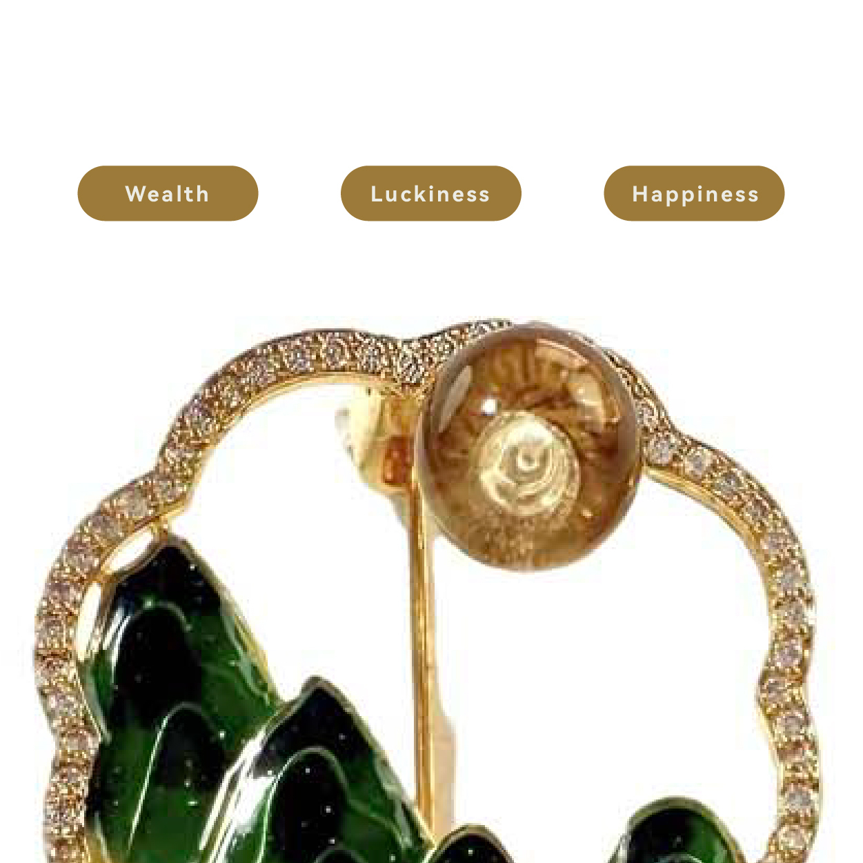 Shinecrys- citrine  brooch