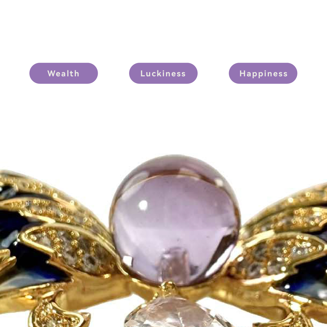 Shinecrys- amethyst  brooch
