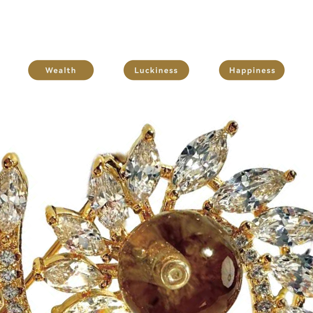 Shinecrys- citrine   brooch