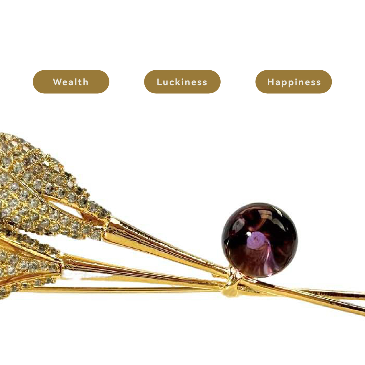 Shinecrys- amethyst brooch