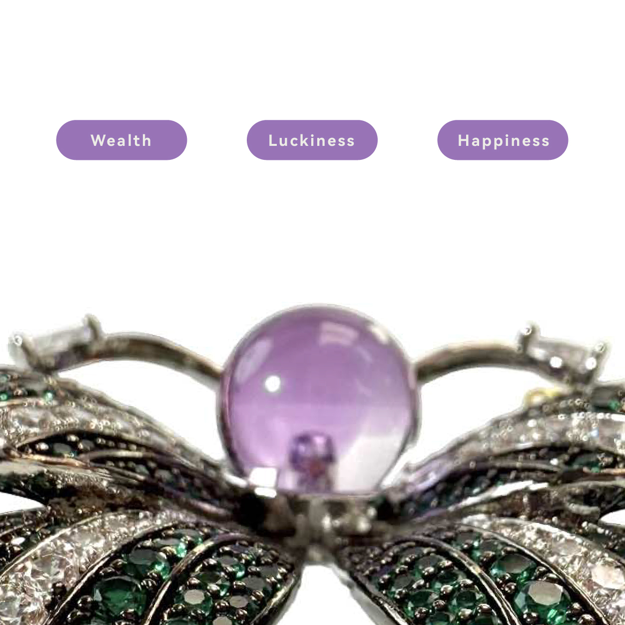 Shinecrys- amethyst brooch