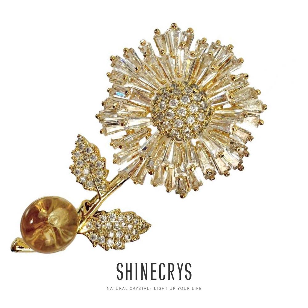 Shinecrys-  citrine brooch