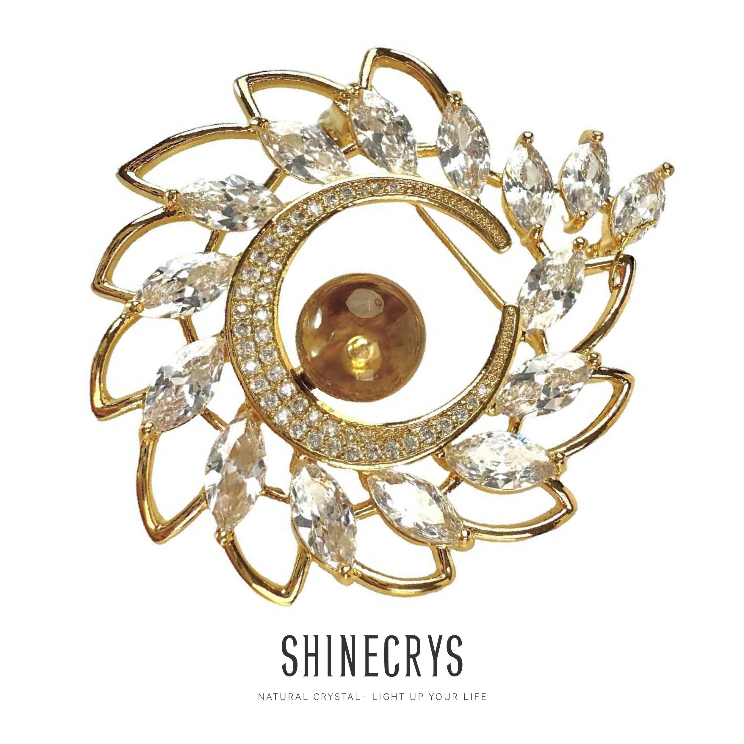 Shinecrys-  citrine brooch