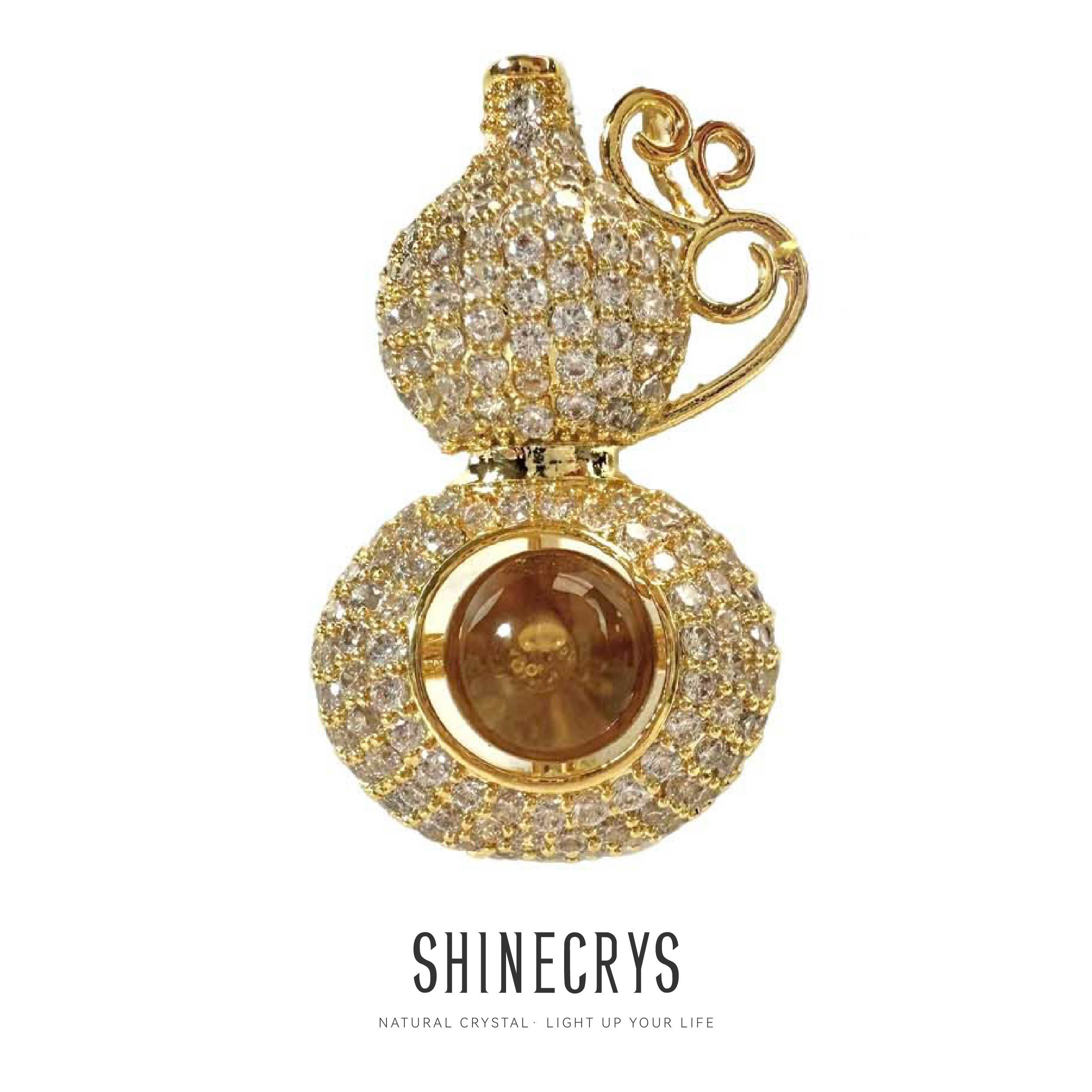 Shinecrys-  citrine brooch
