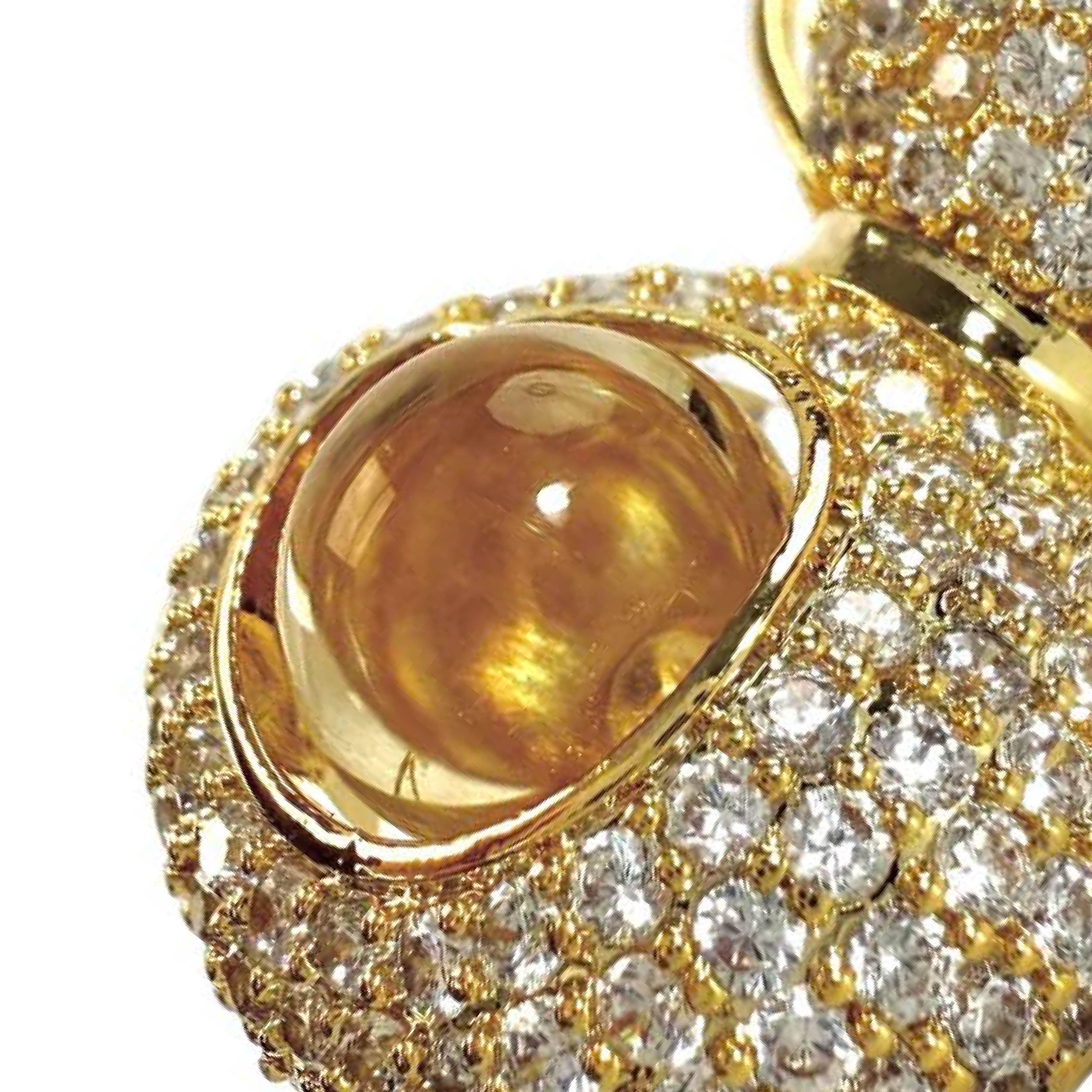 Shinecrys-  citrine brooch