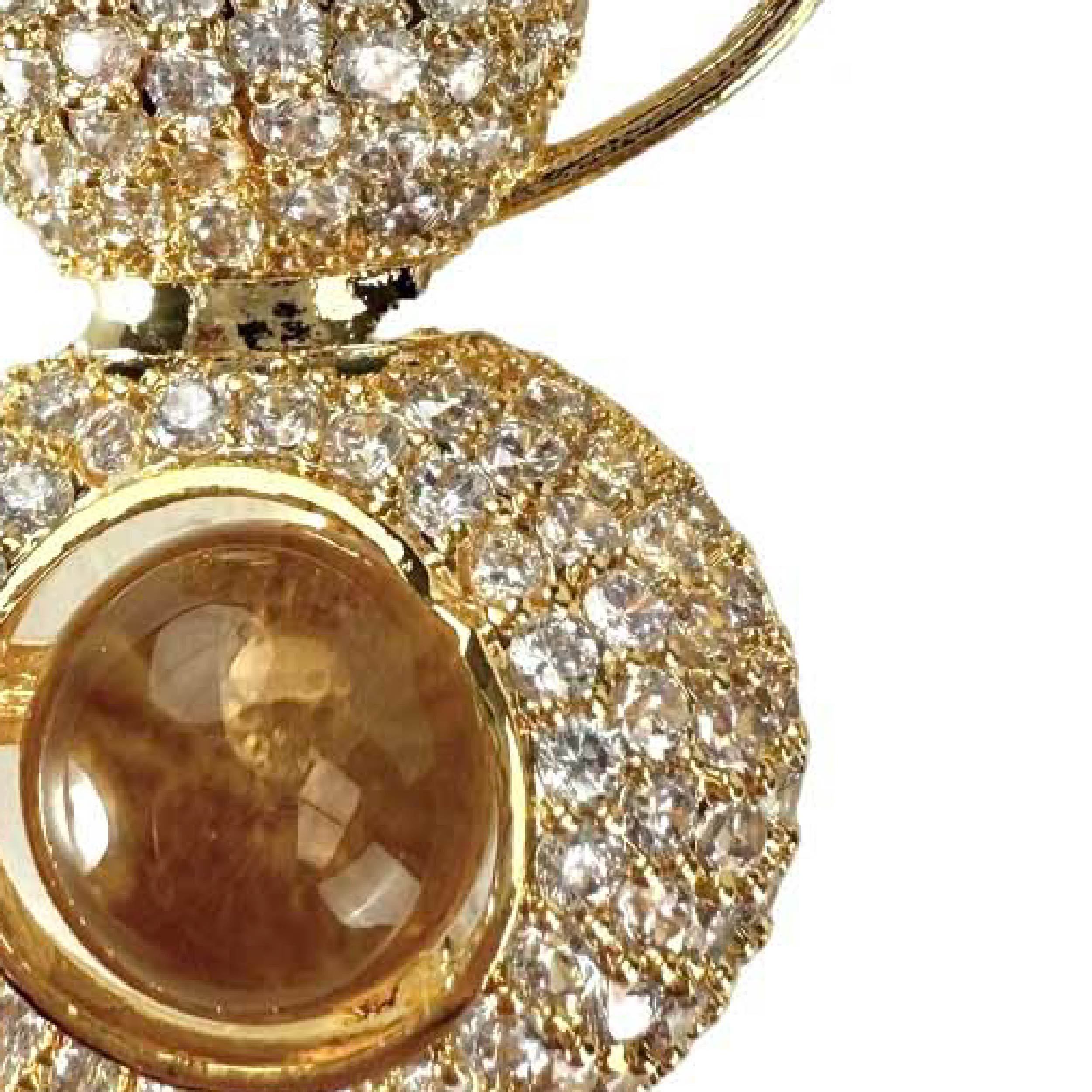 Shinecrys-  citrine brooch