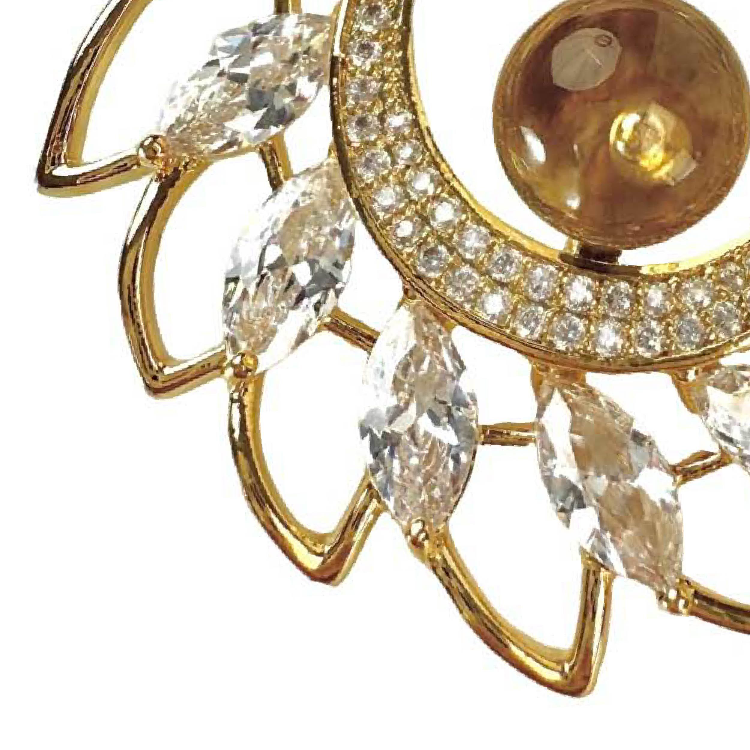 Shinecrys-  citrine brooch