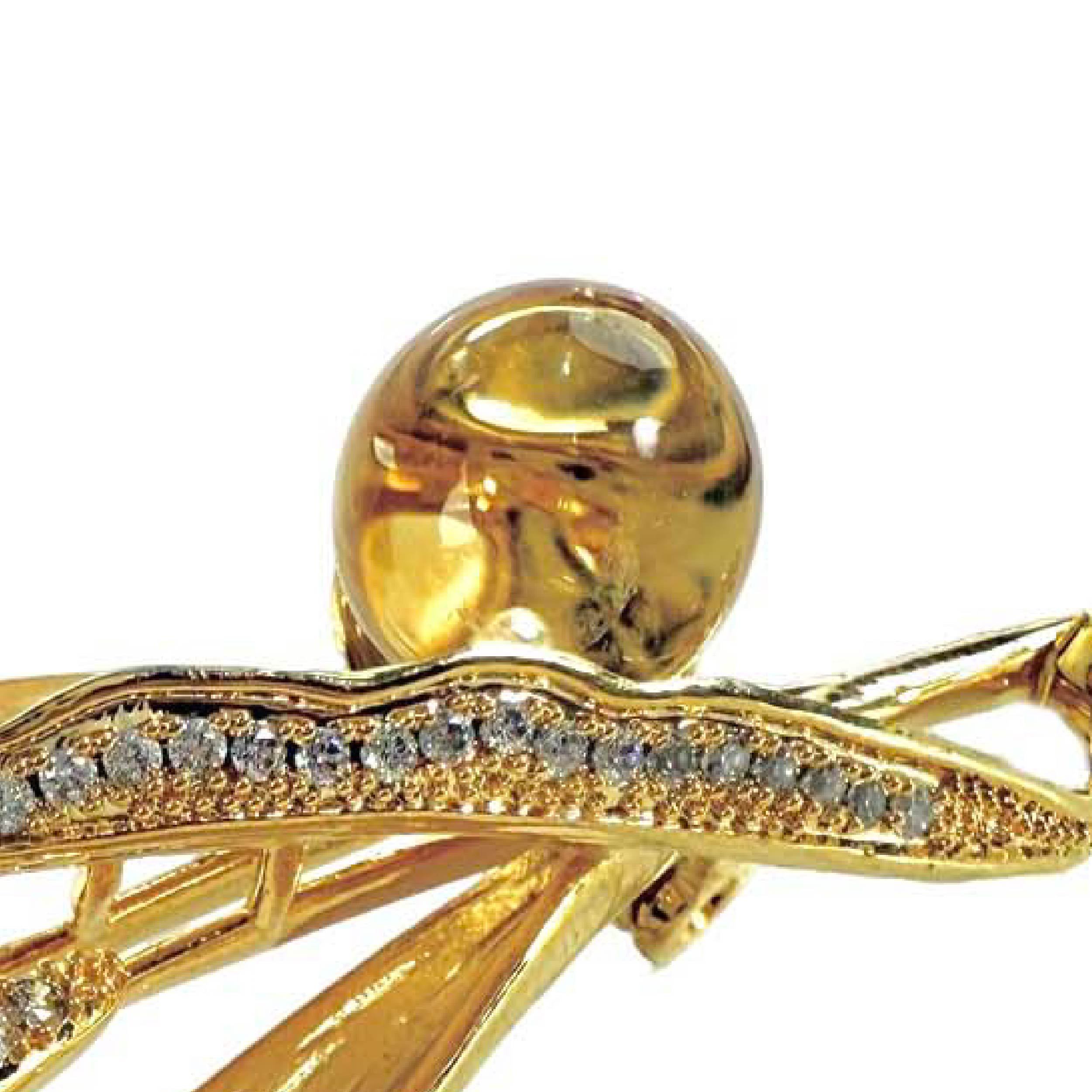 Shinecrys-  citrine brooch