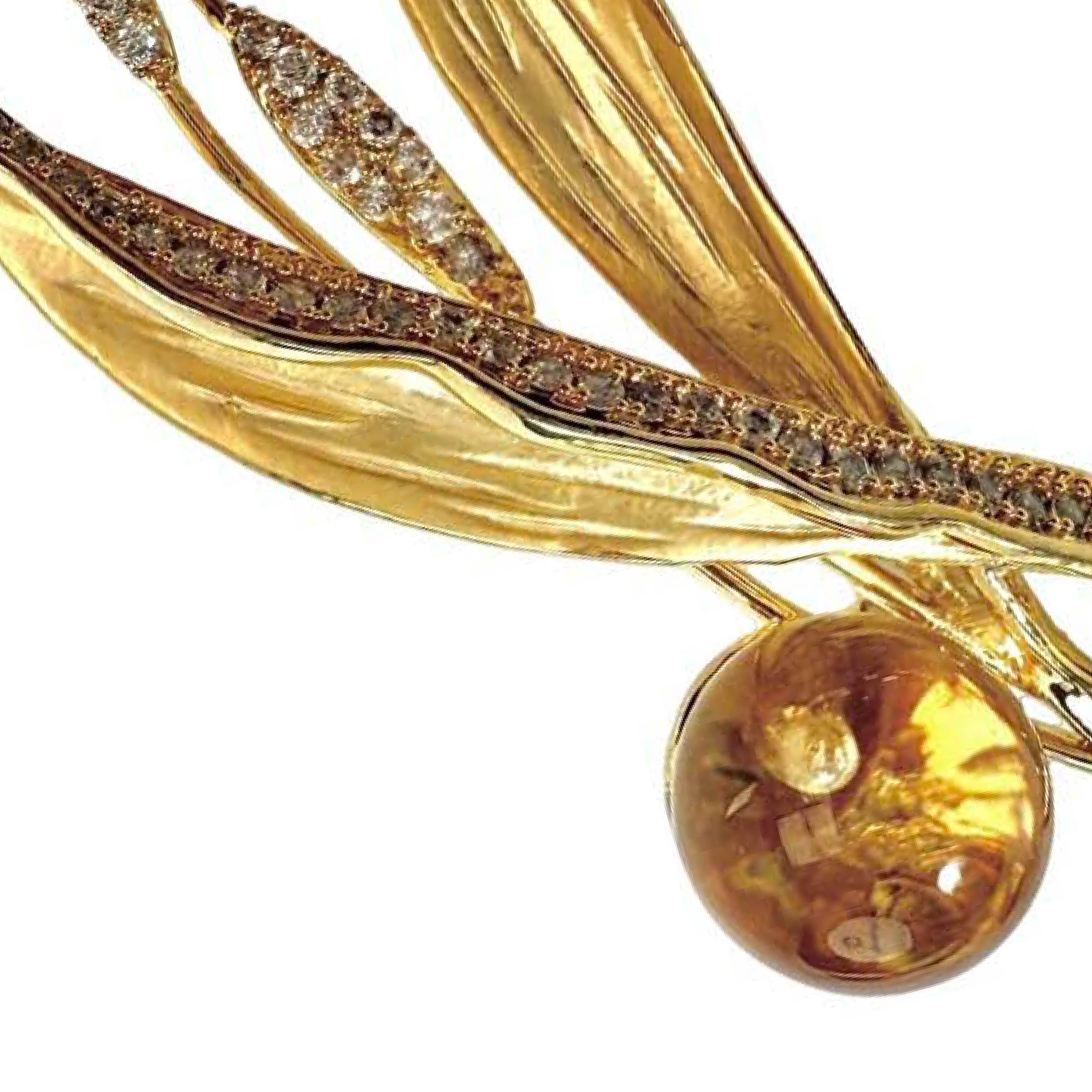 Shinecrys-  citrine brooch