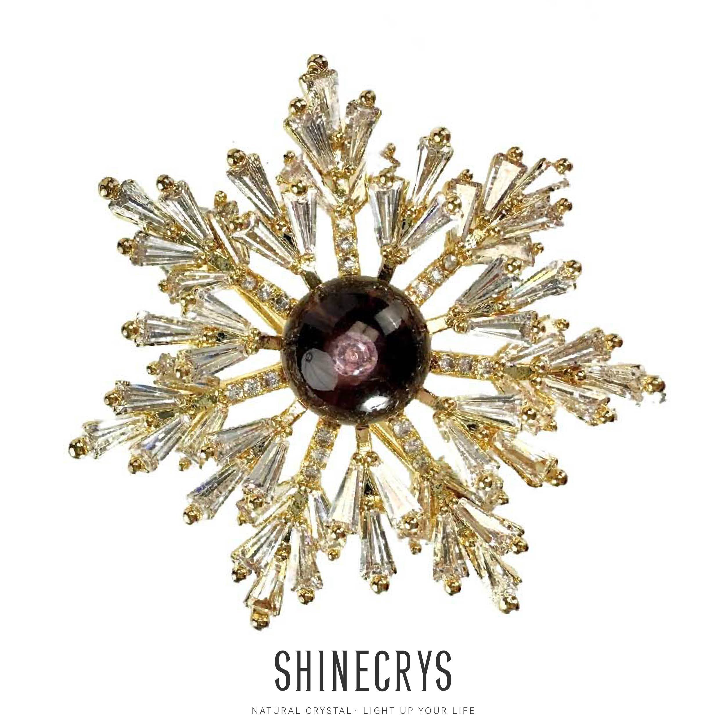 Shinecrys-  amethyst brooch