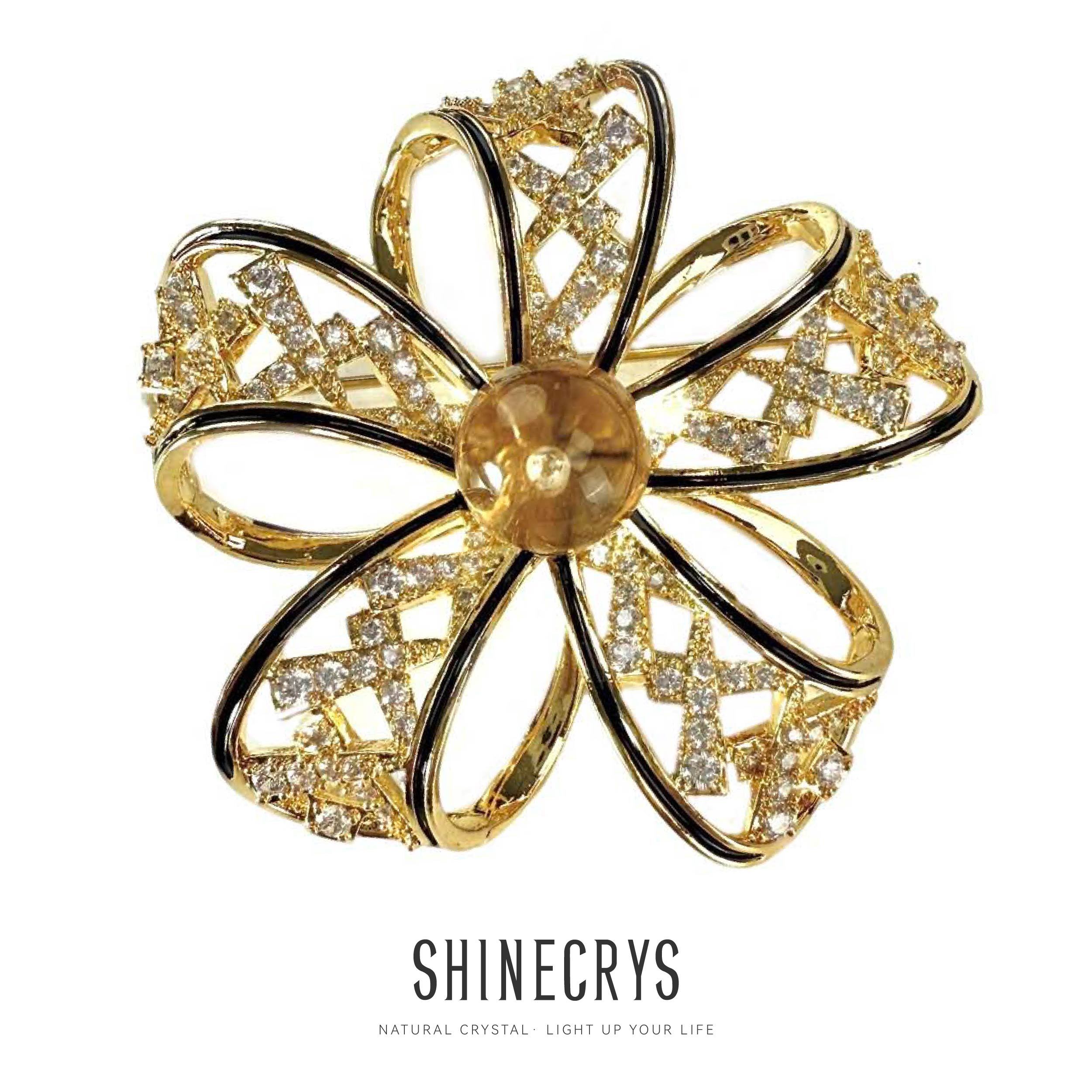 Shinecrys-  citrine brooch