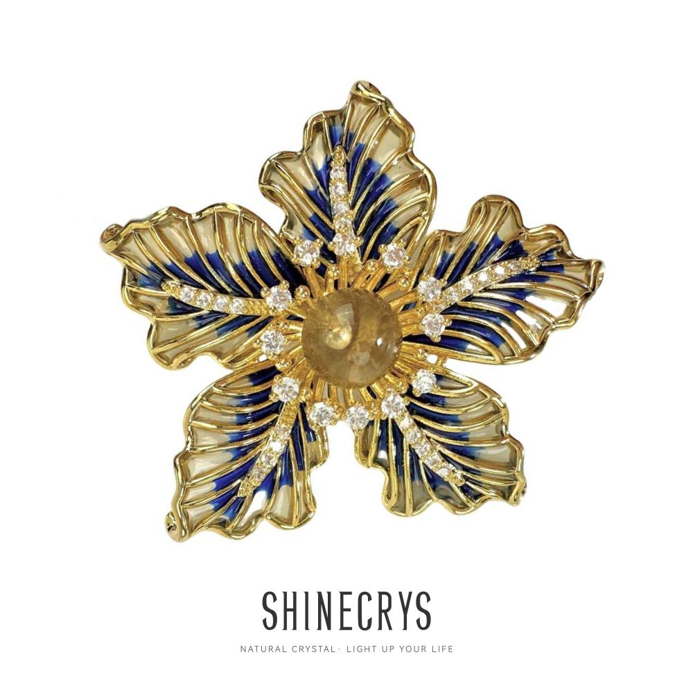 Shinecrys-  citrine brooch