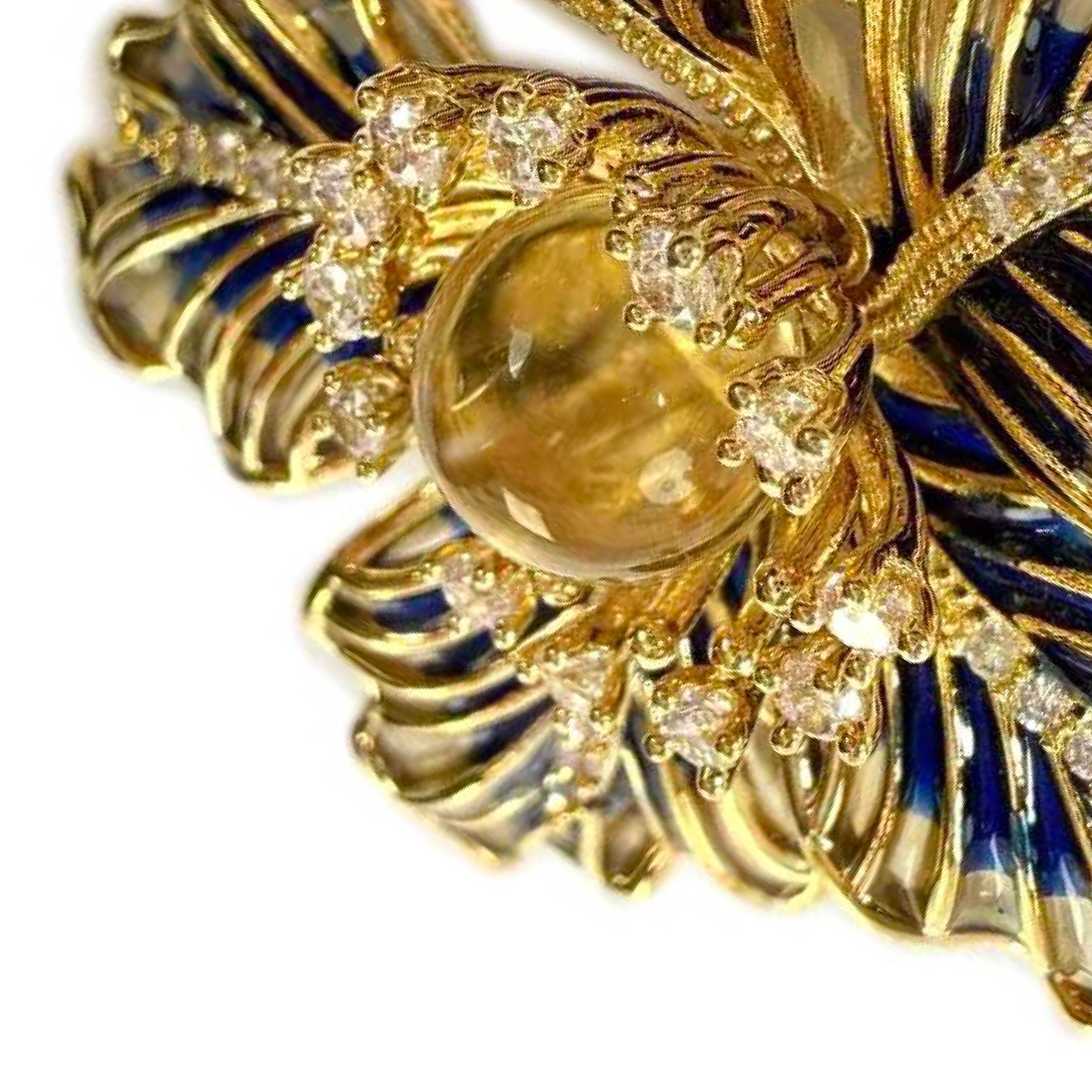 Shinecrys-  citrine brooch