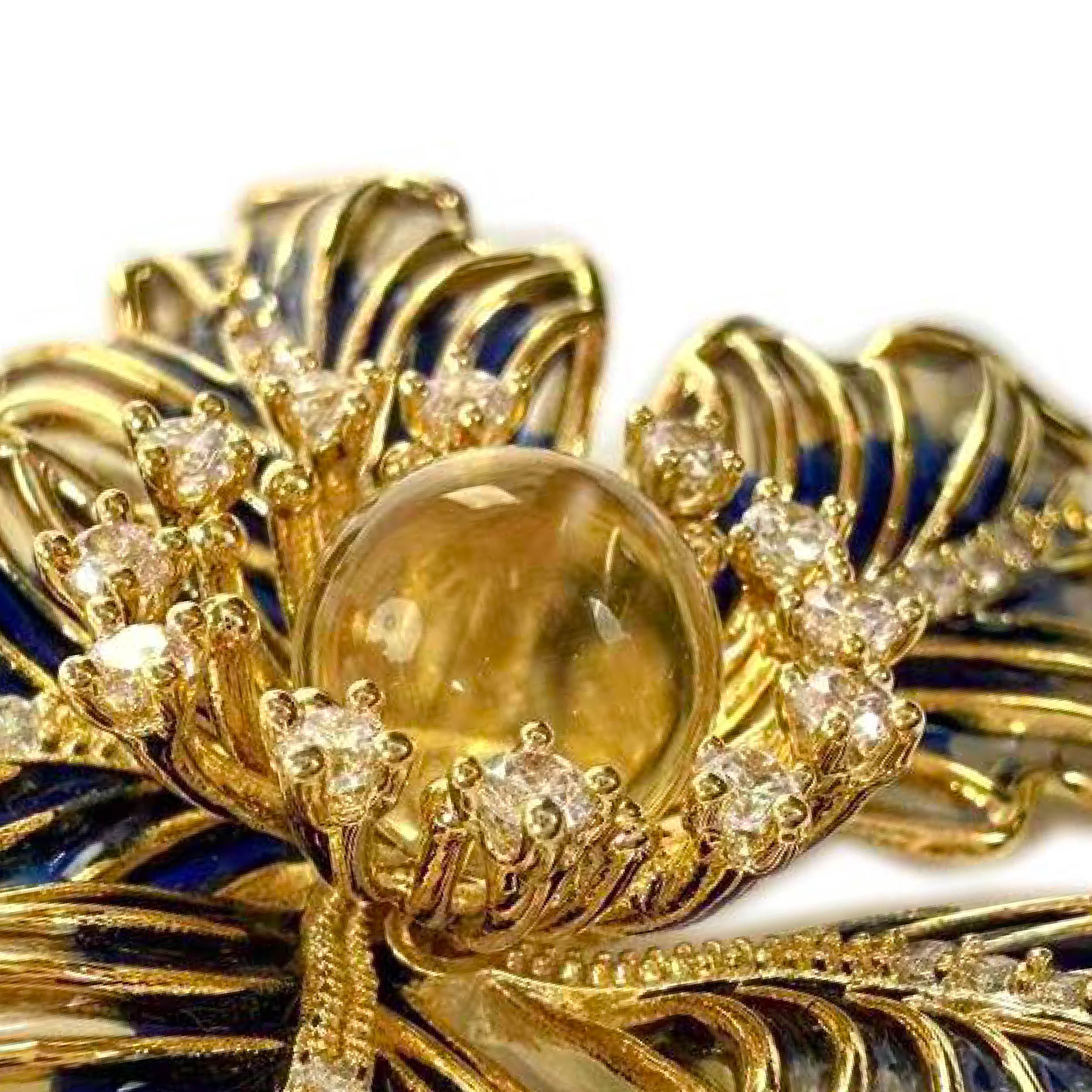 Shinecrys-  citrine brooch