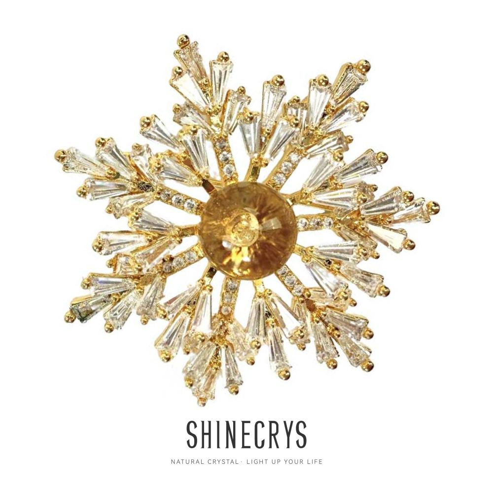 Shinecrys-  citrine brooch
