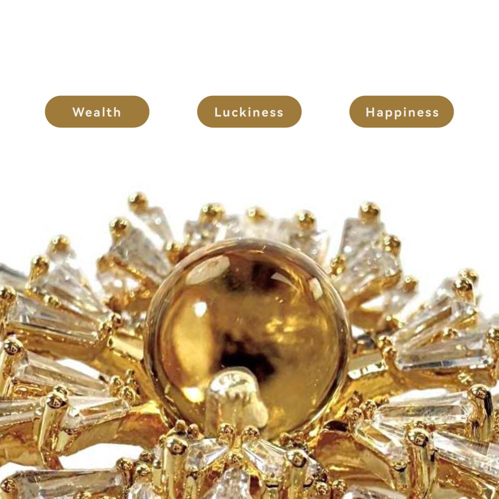 Shinecrys-  citrine brooch