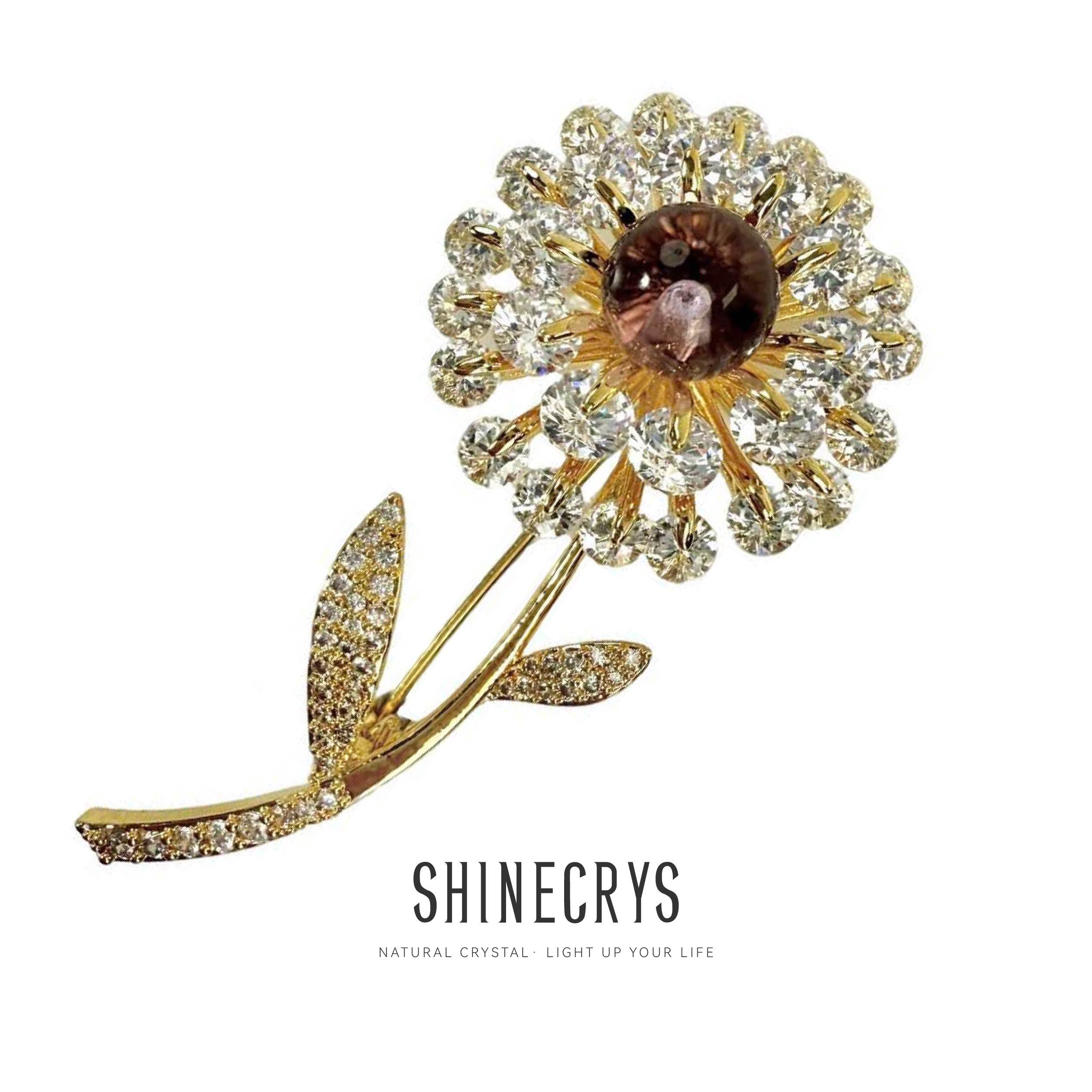 Shinecrys-  amethyst brooch