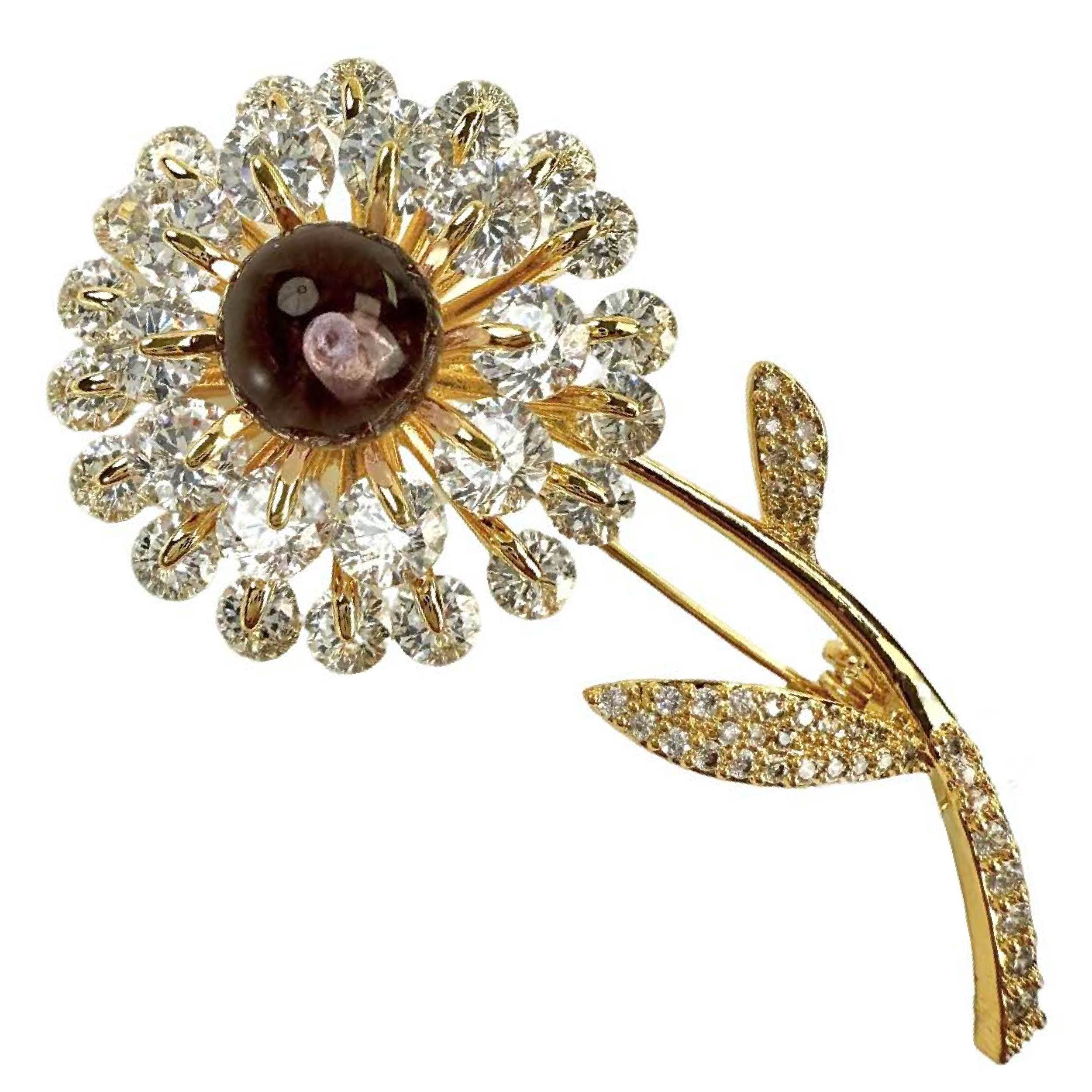 Shinecrys-  amethyst brooch