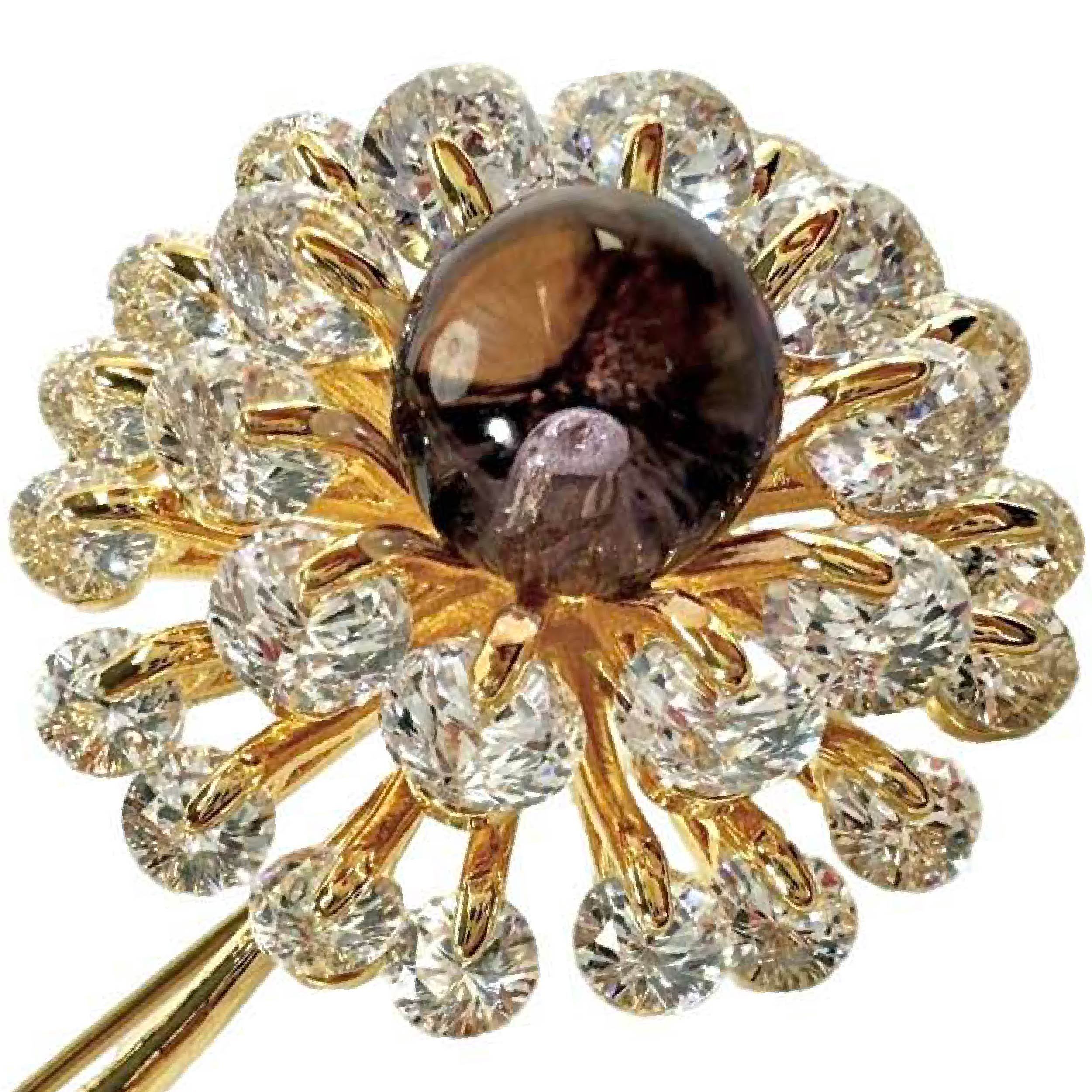 Shinecrys-  amethyst brooch