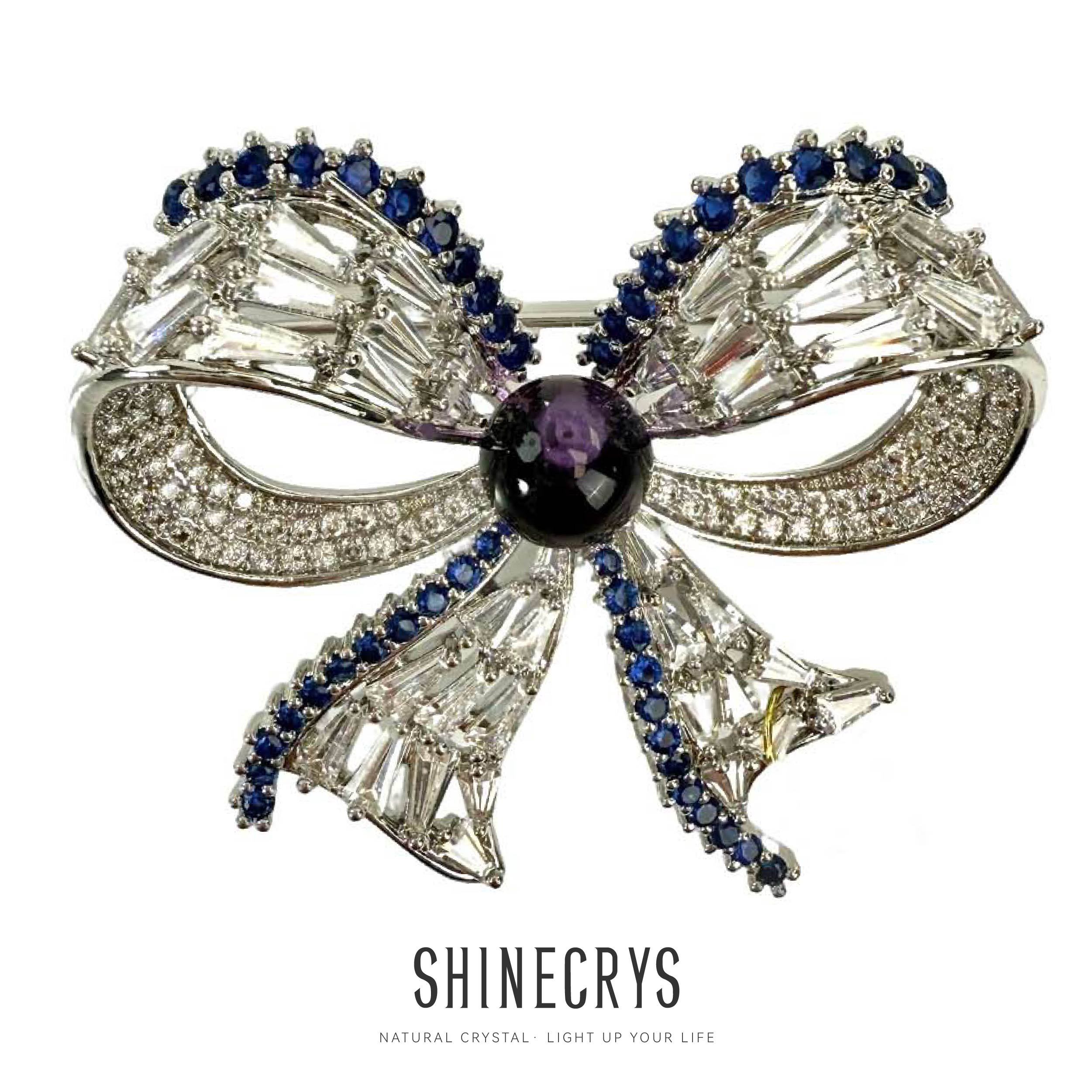 Shinecrys-  amethyst brooch