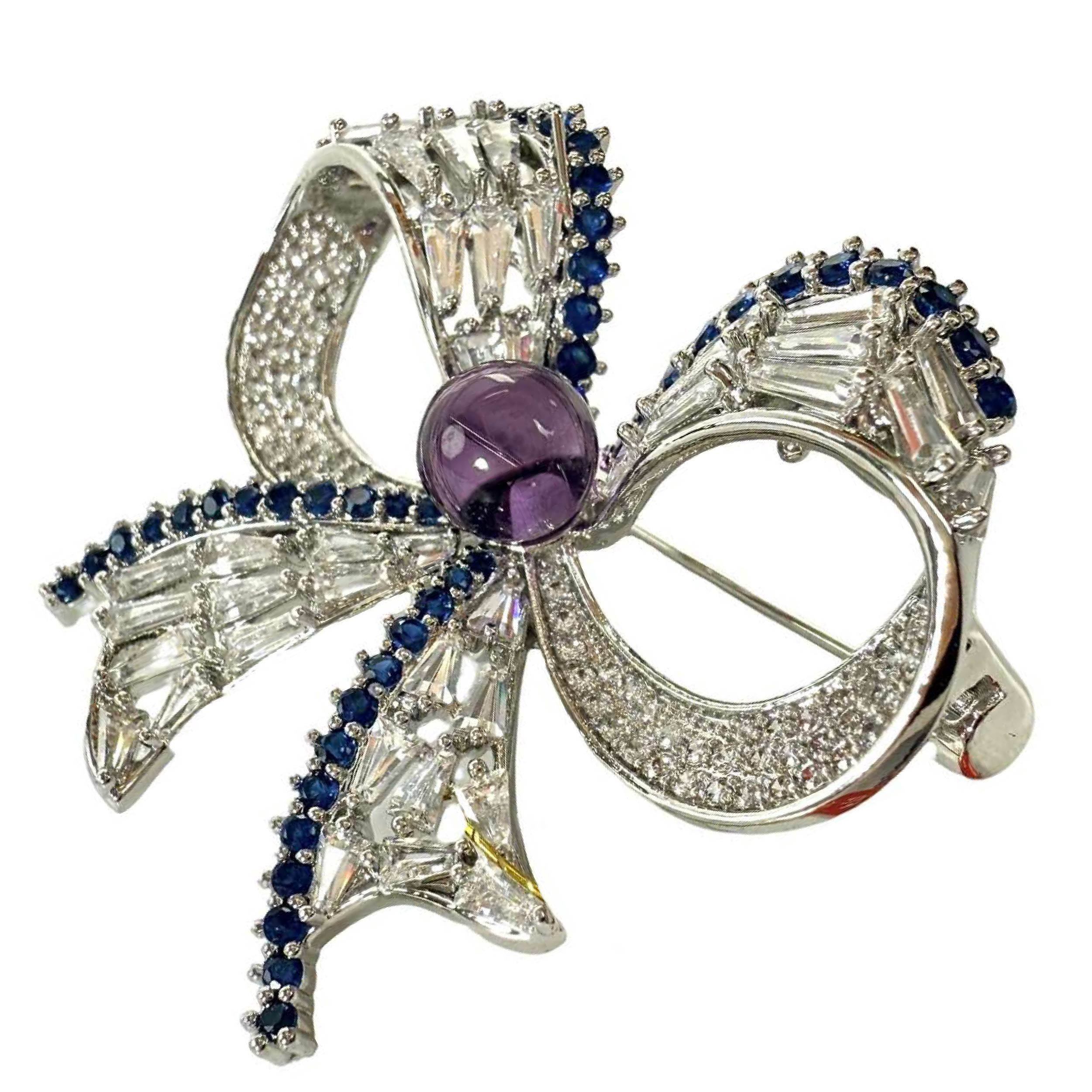 Shinecrys-  amethyst brooch