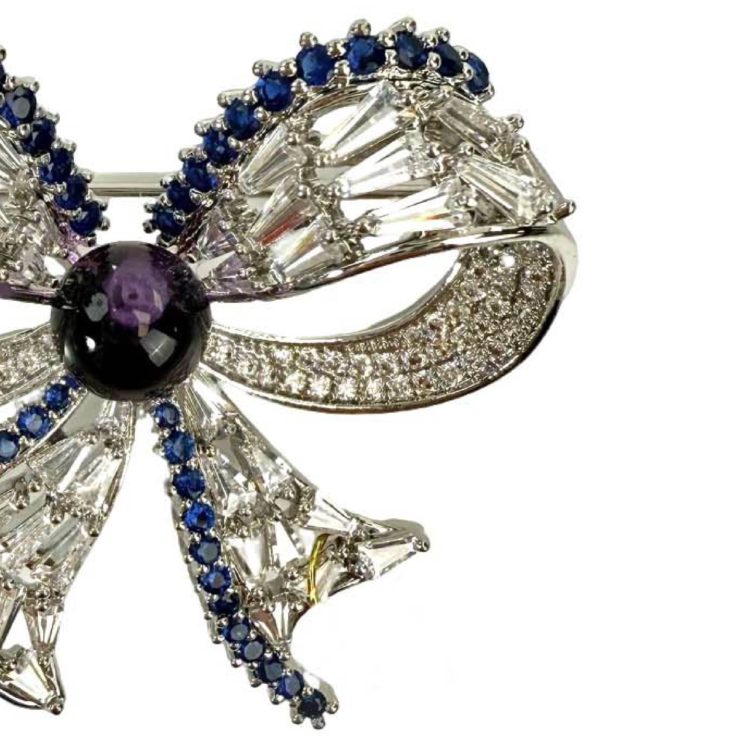 Shinecrys-  amethyst brooch