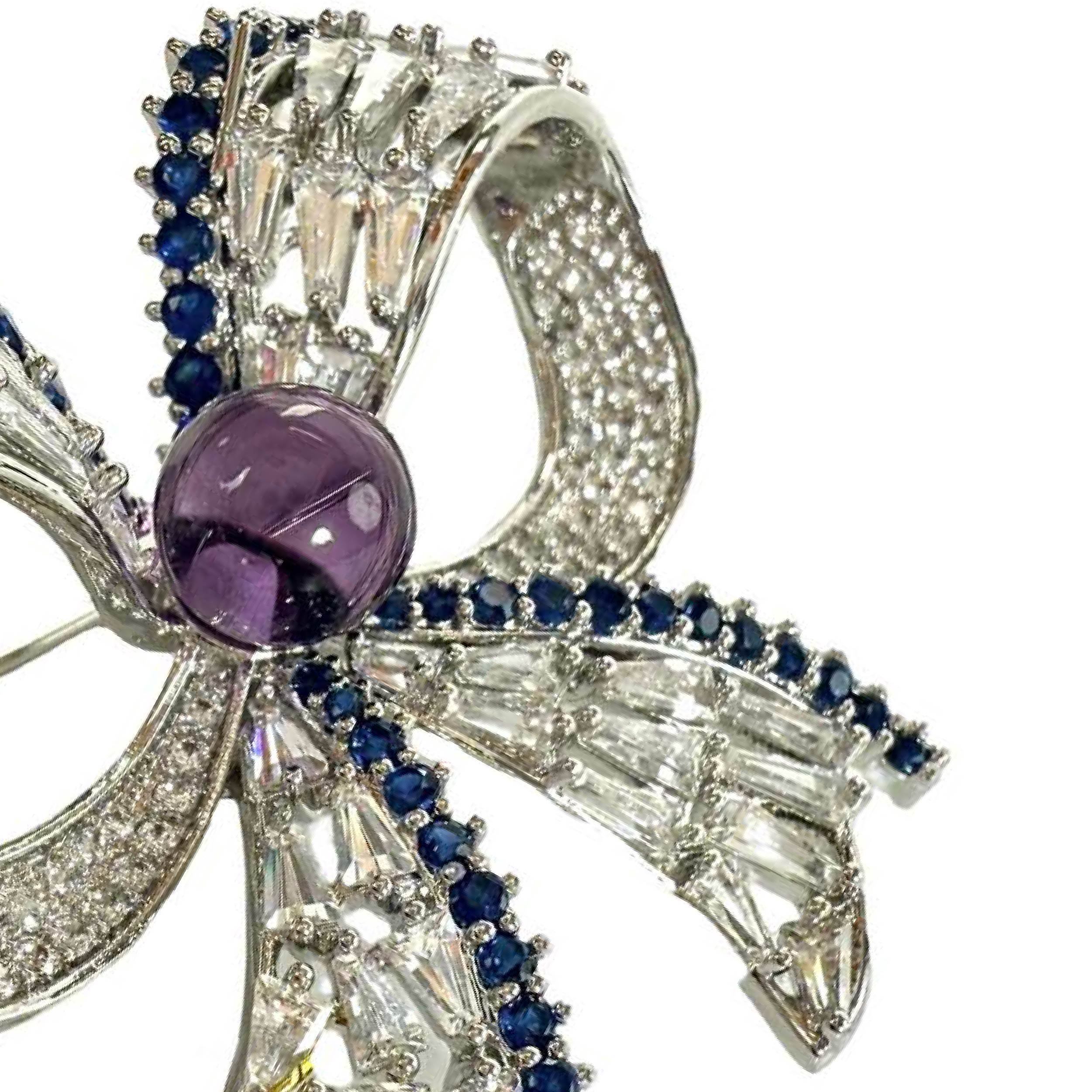 Shinecrys-  amethyst brooch