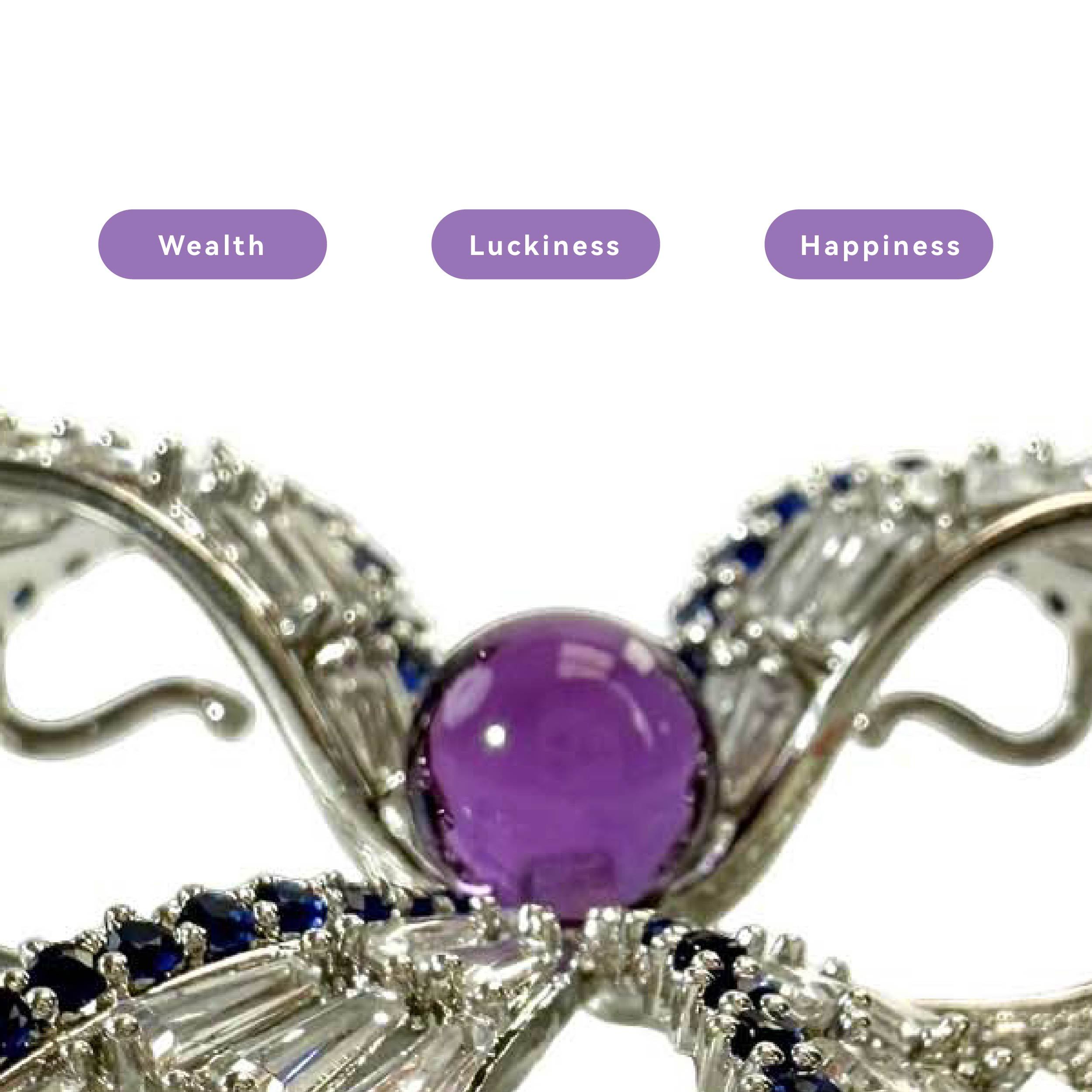 Shinecrys-  amethyst brooch