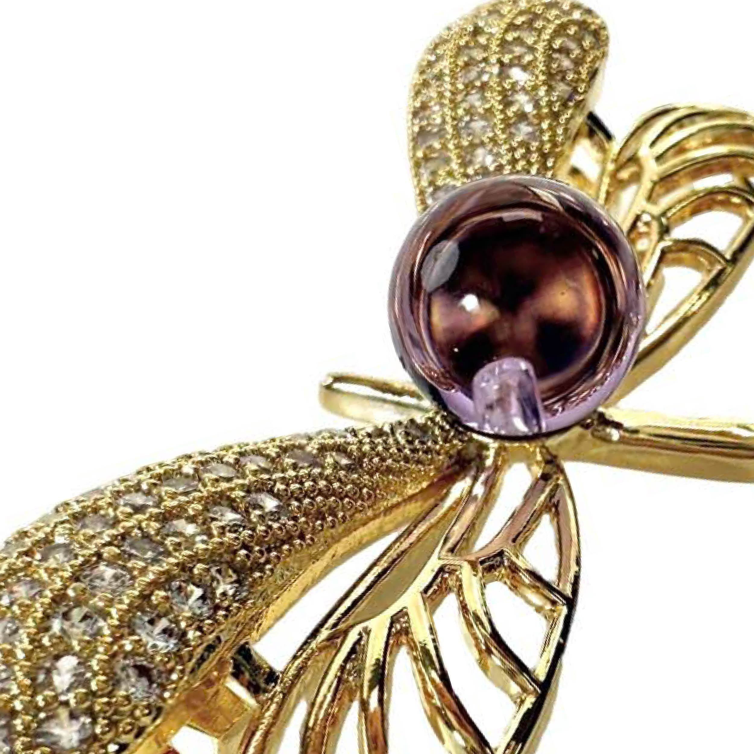 Shinecrys- amethyst brooch