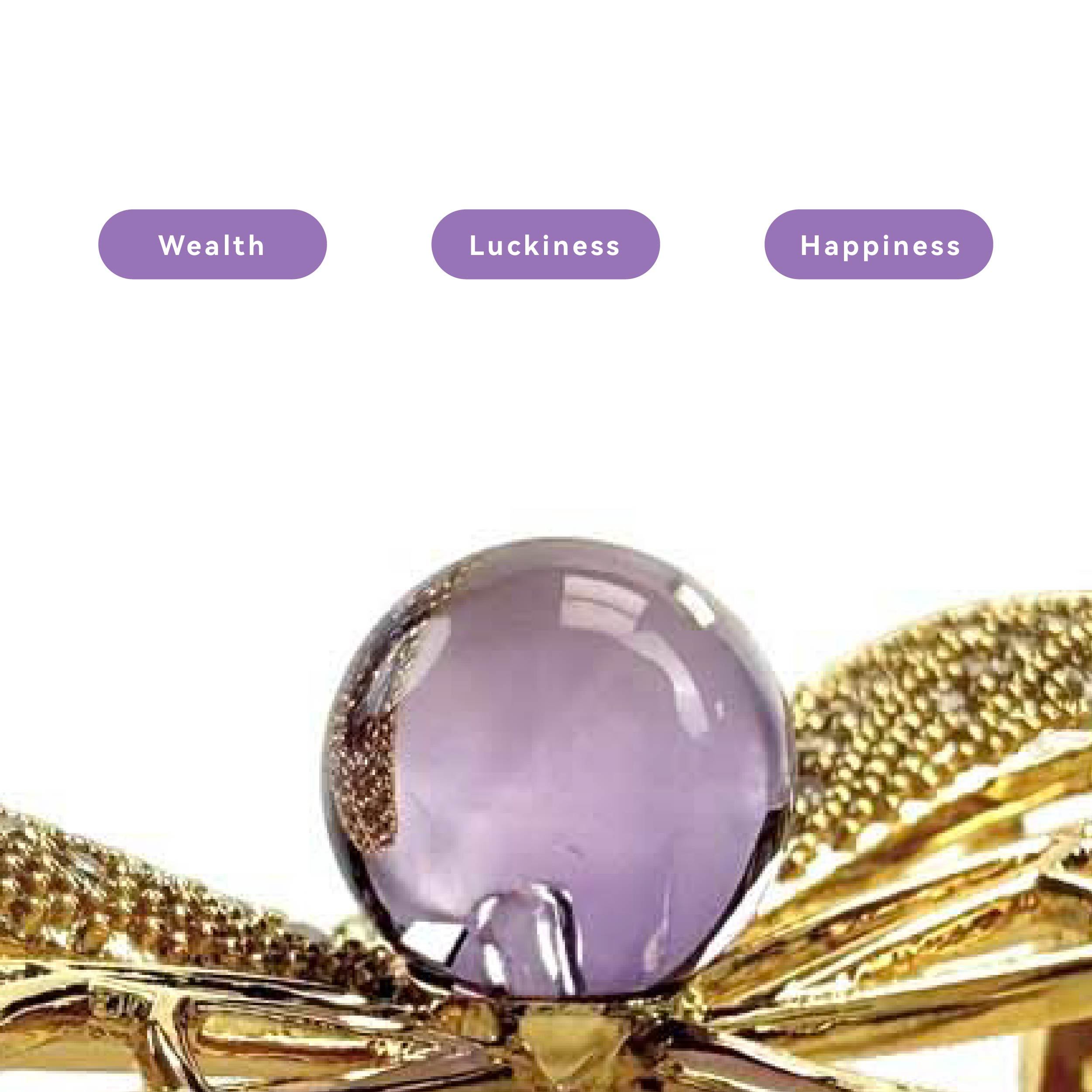 Shinecrys- amethyst brooch