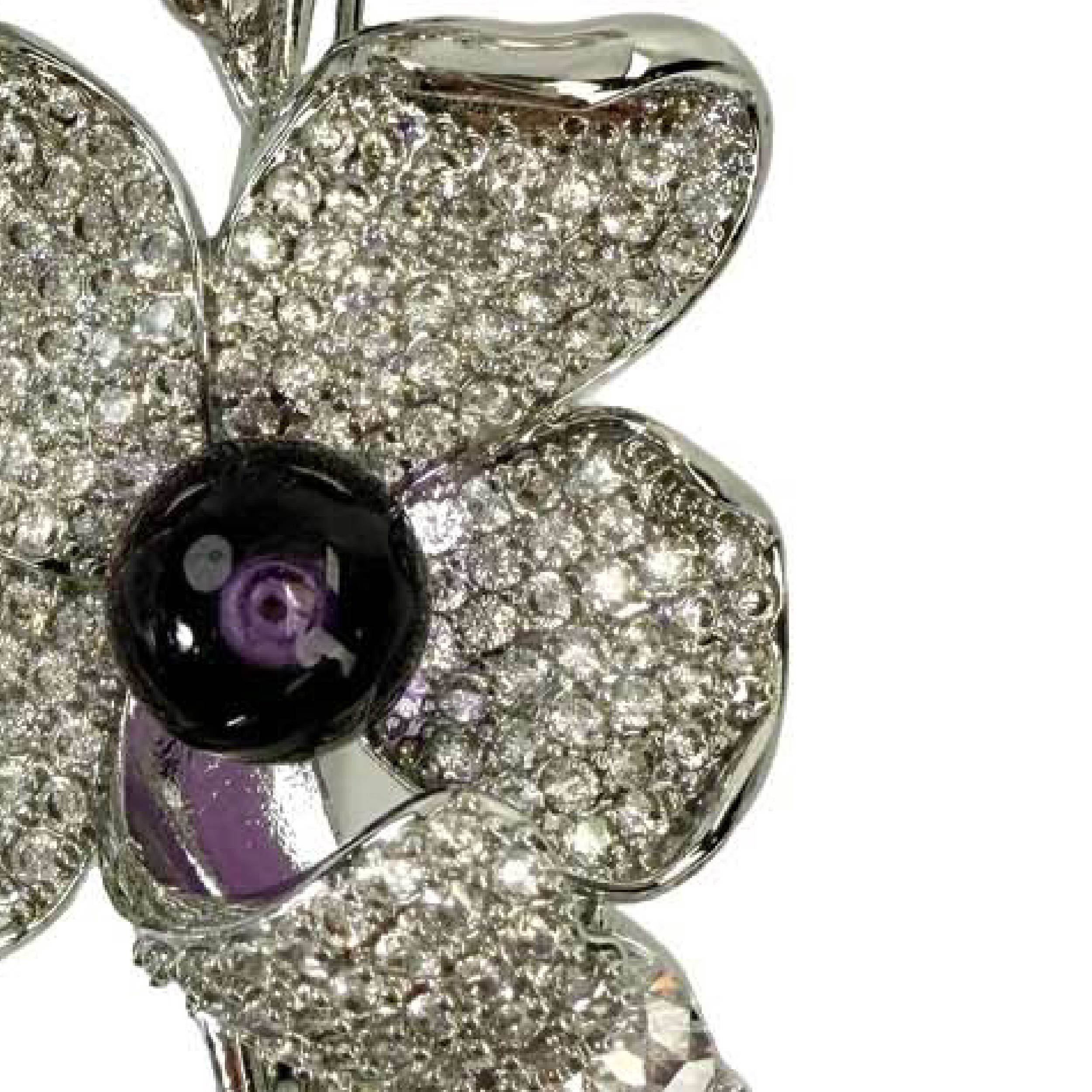 Shinecrys- amethyst brooch