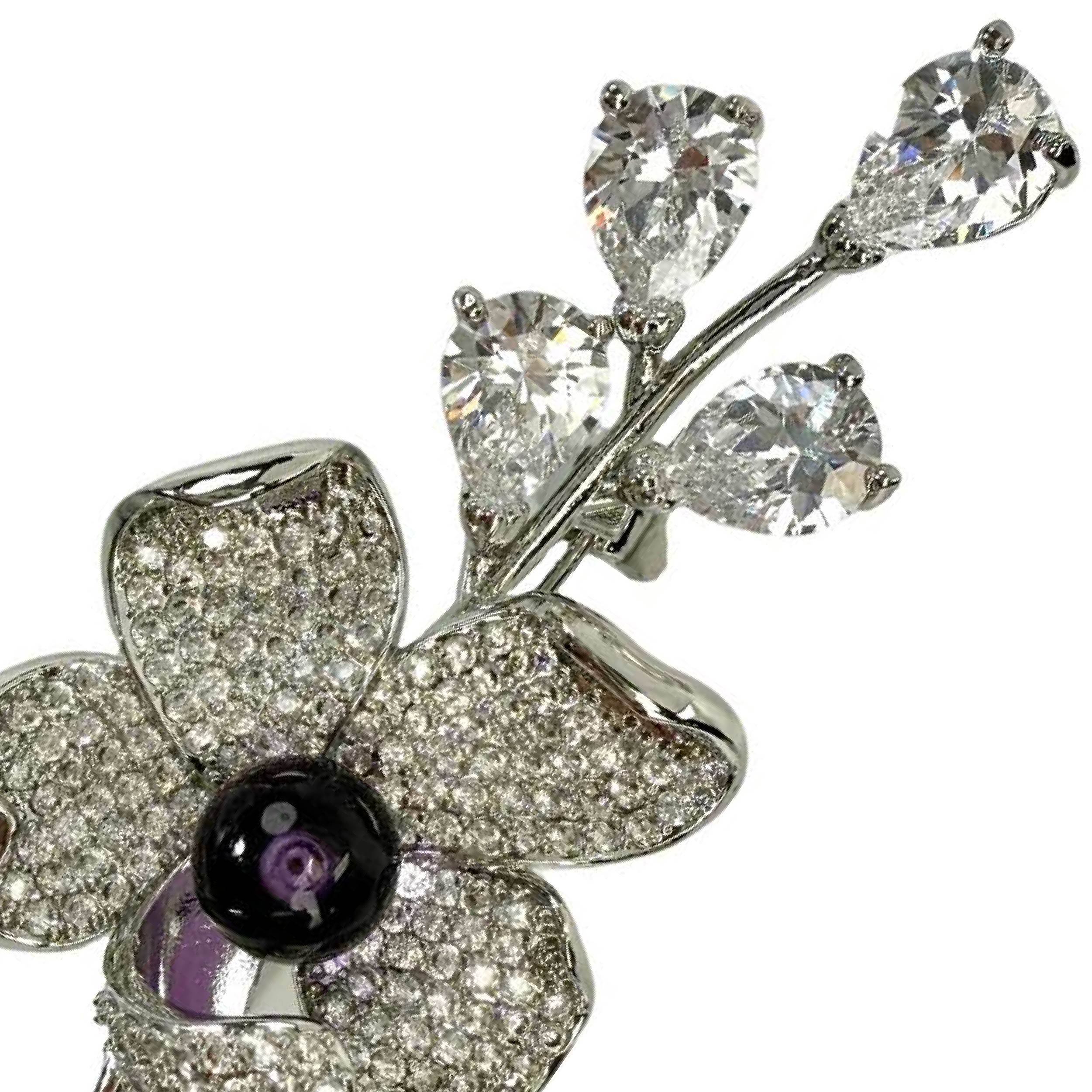 Shinecrys- amethyst brooch