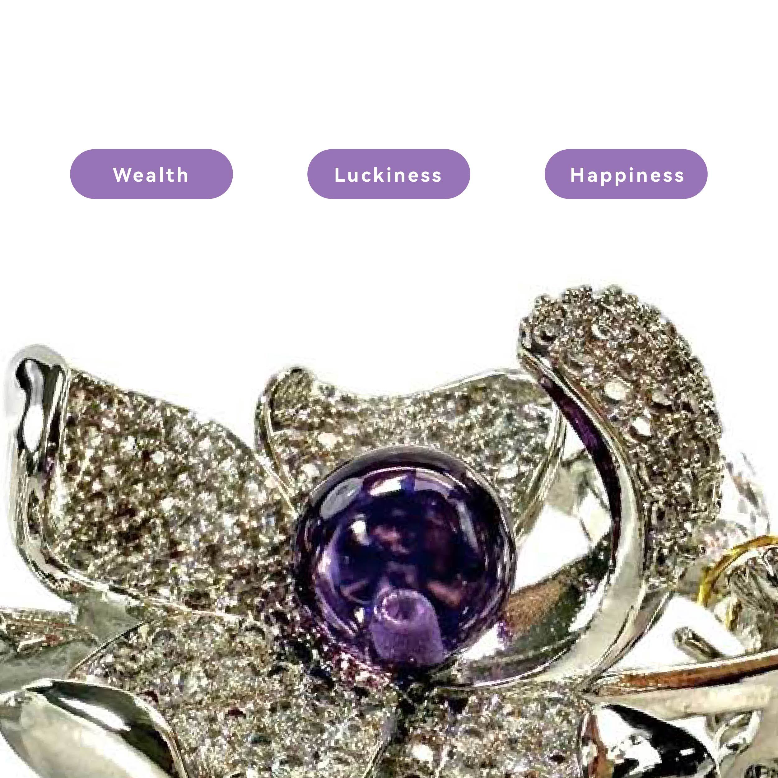 Shinecrys- amethyst brooch
