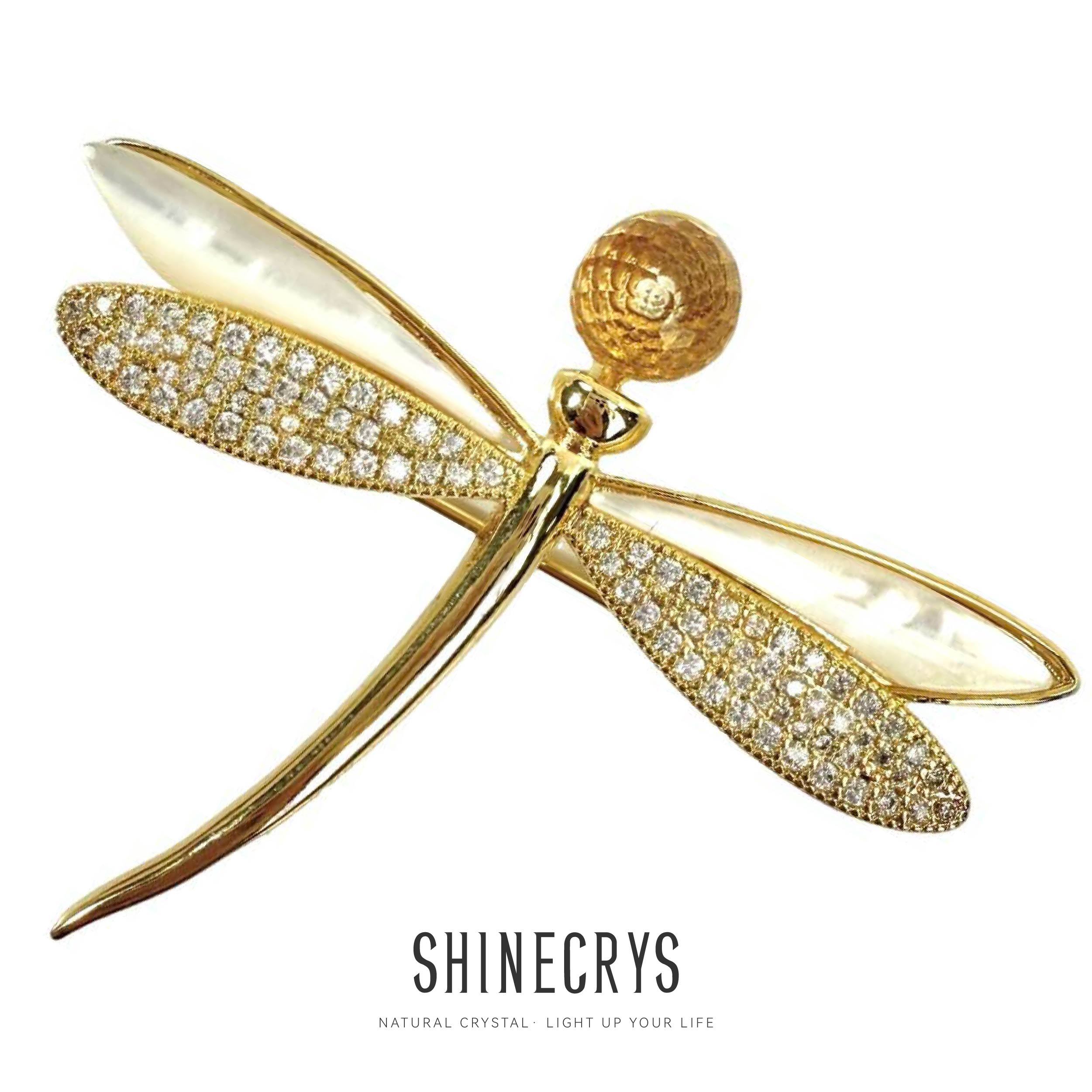 Shinecrys- citrine brooch