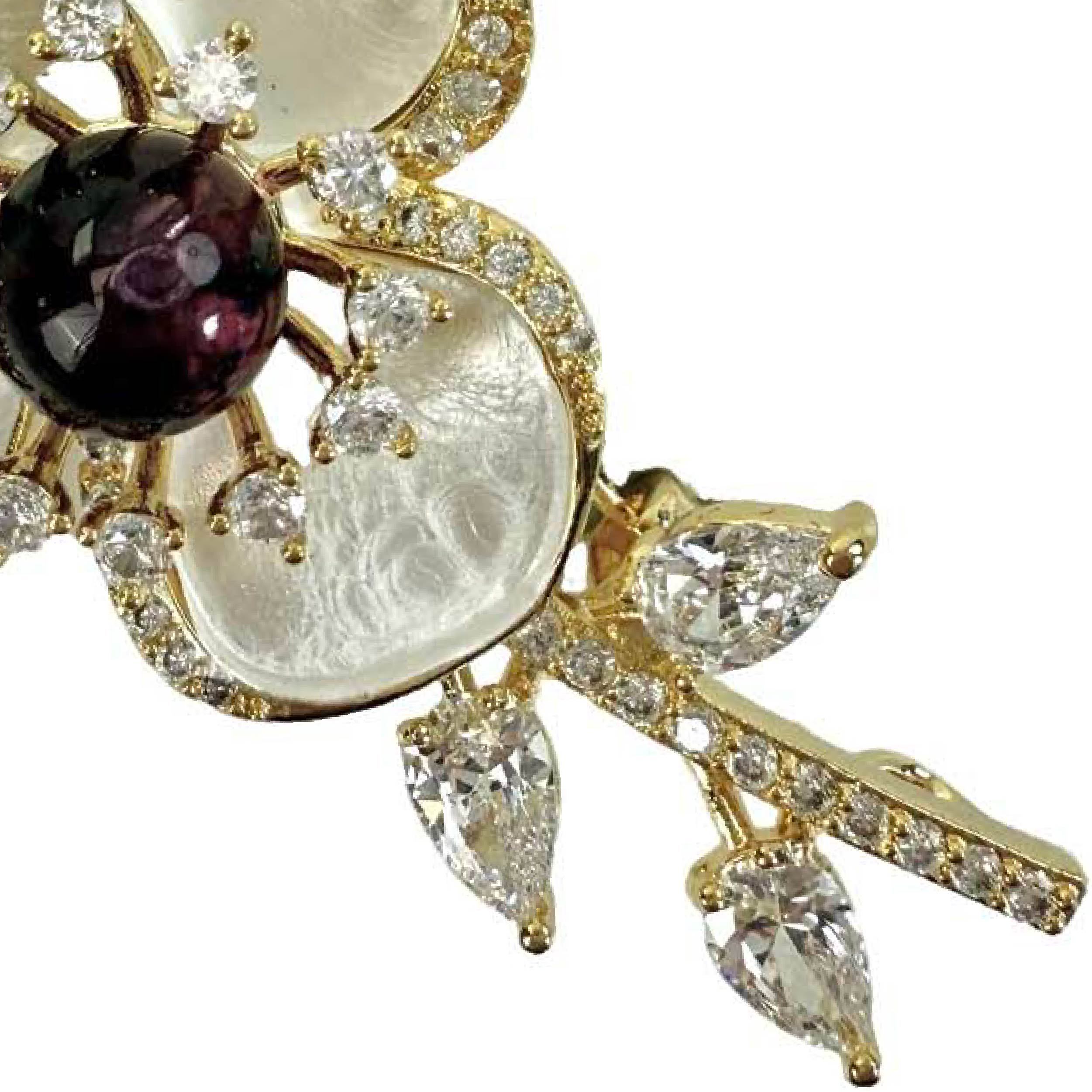 Shinecrys- amethyst brooch
