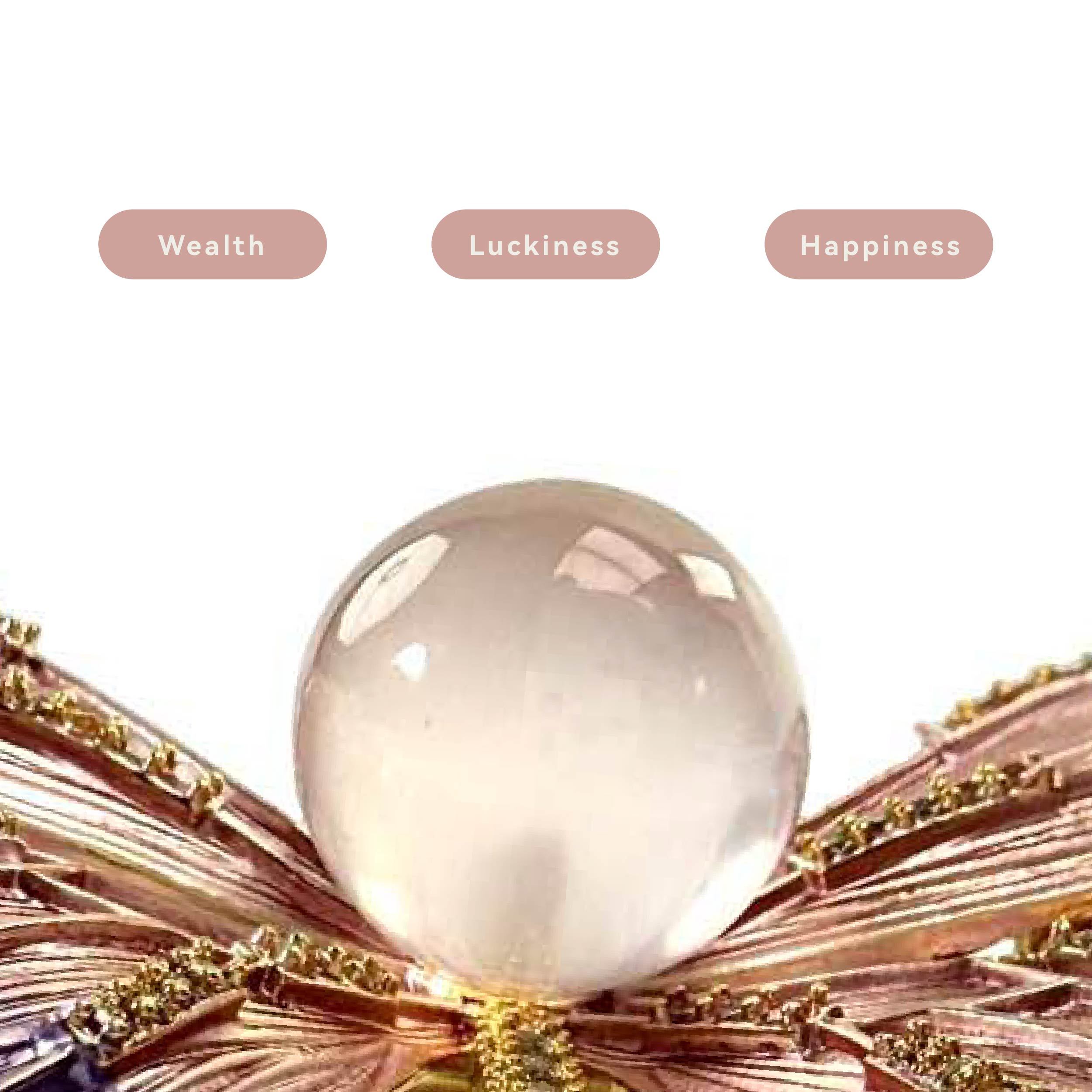 Shinecrys- rose quartz brooch