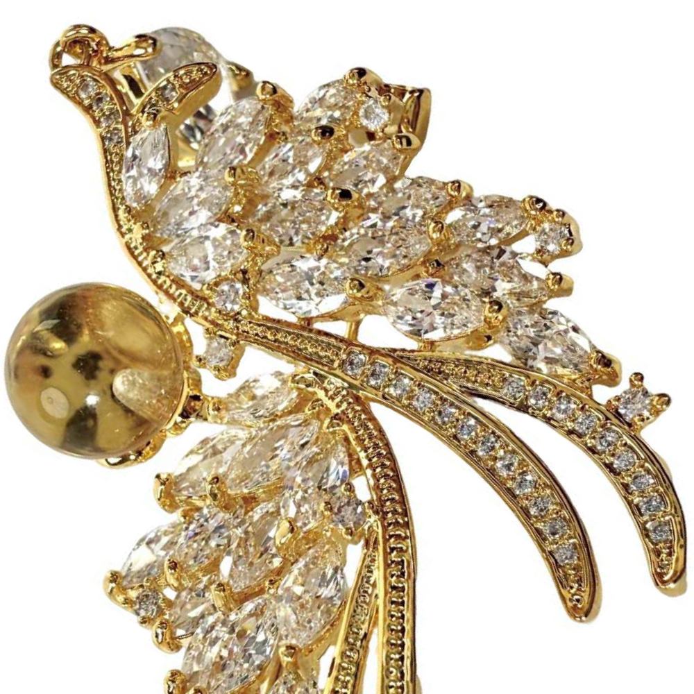 Shinecrys- citrine brooch