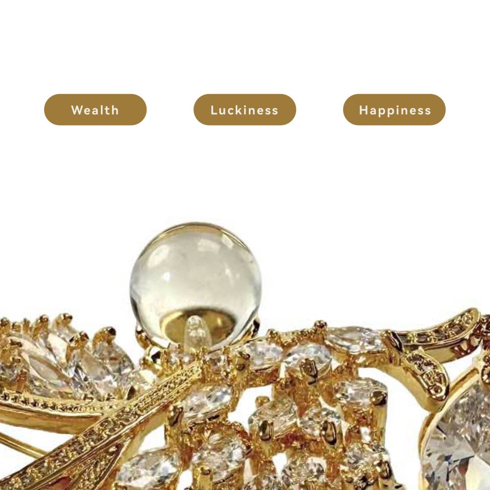 Shinecrys- citrine brooch