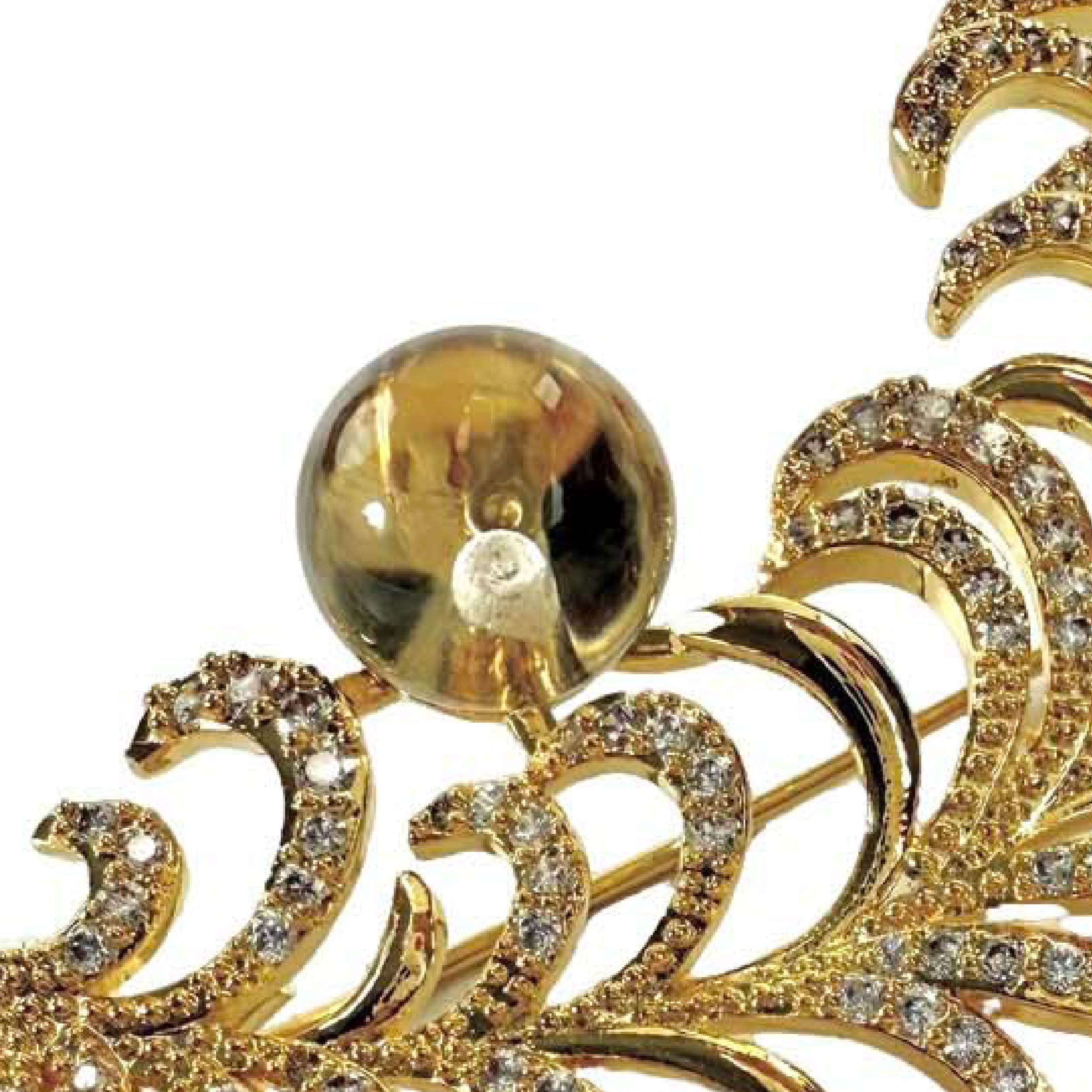 Shinecrys- citrine brooch
