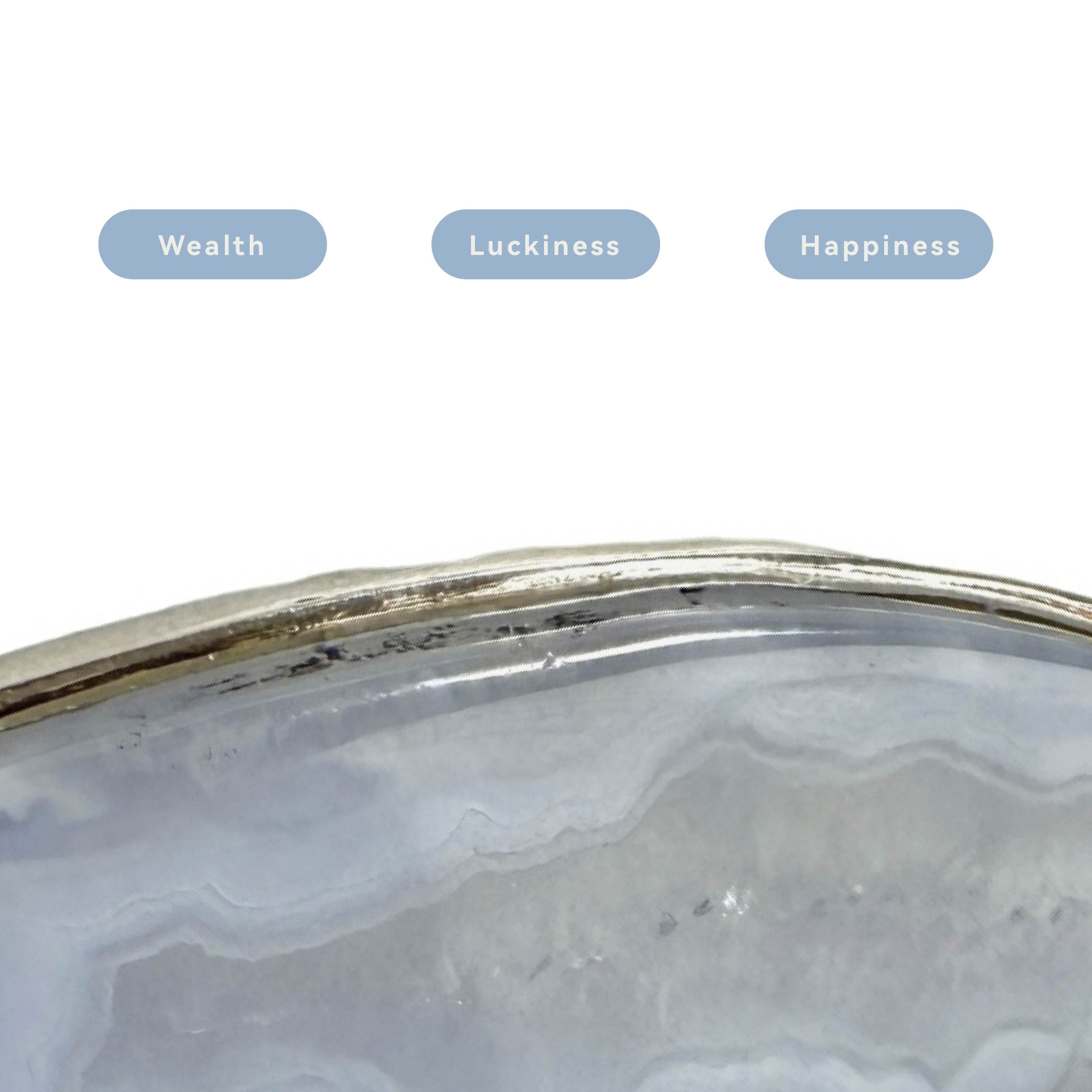 Shinecrys- Blue-striped Agate pendant