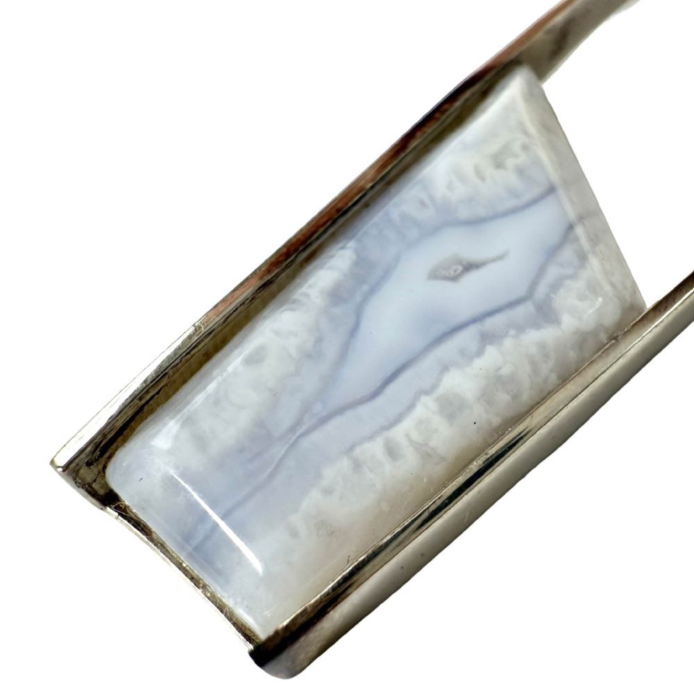 Shinecrys- Blue-striped Agate pendant