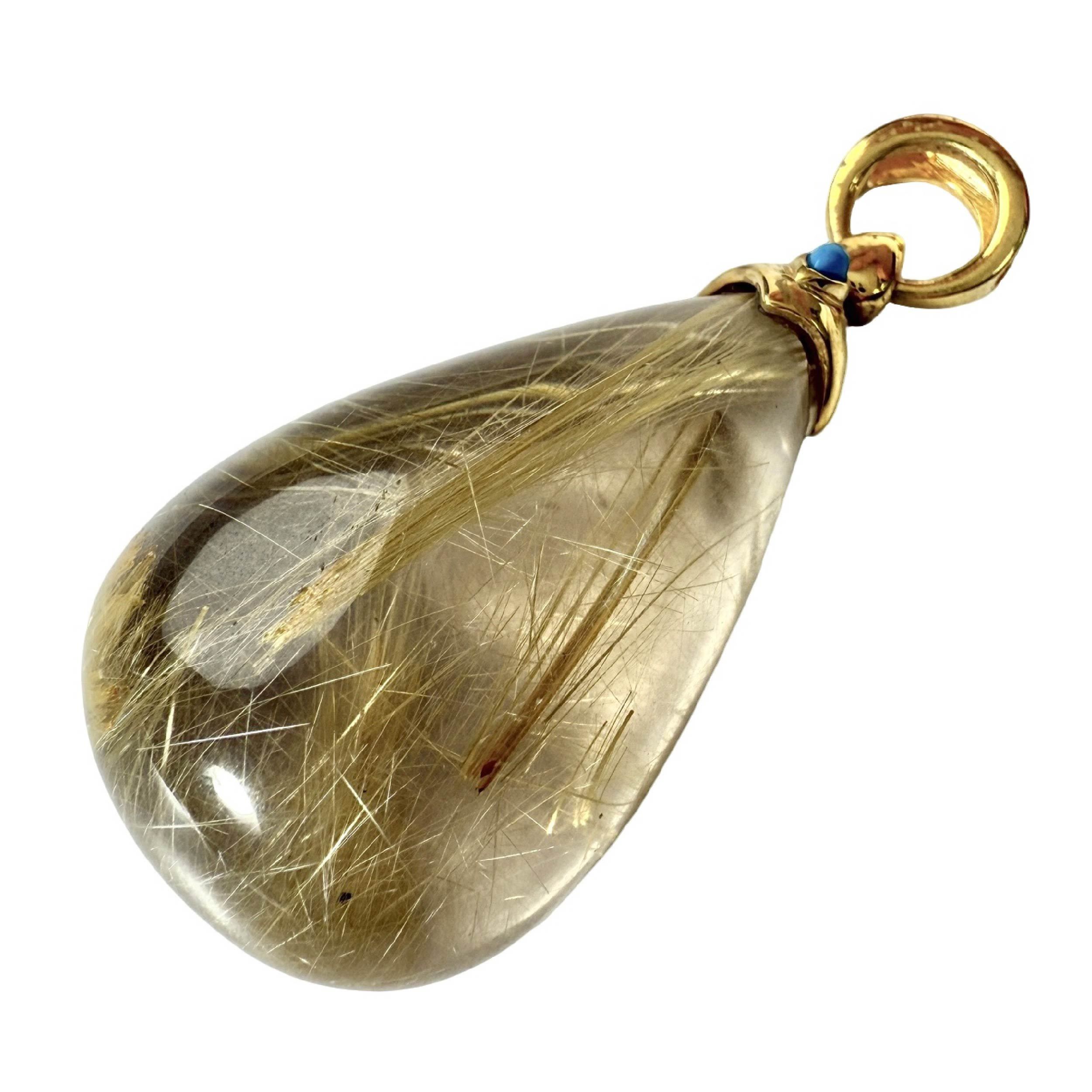 Shinecrys-golden rutile quartz pendant